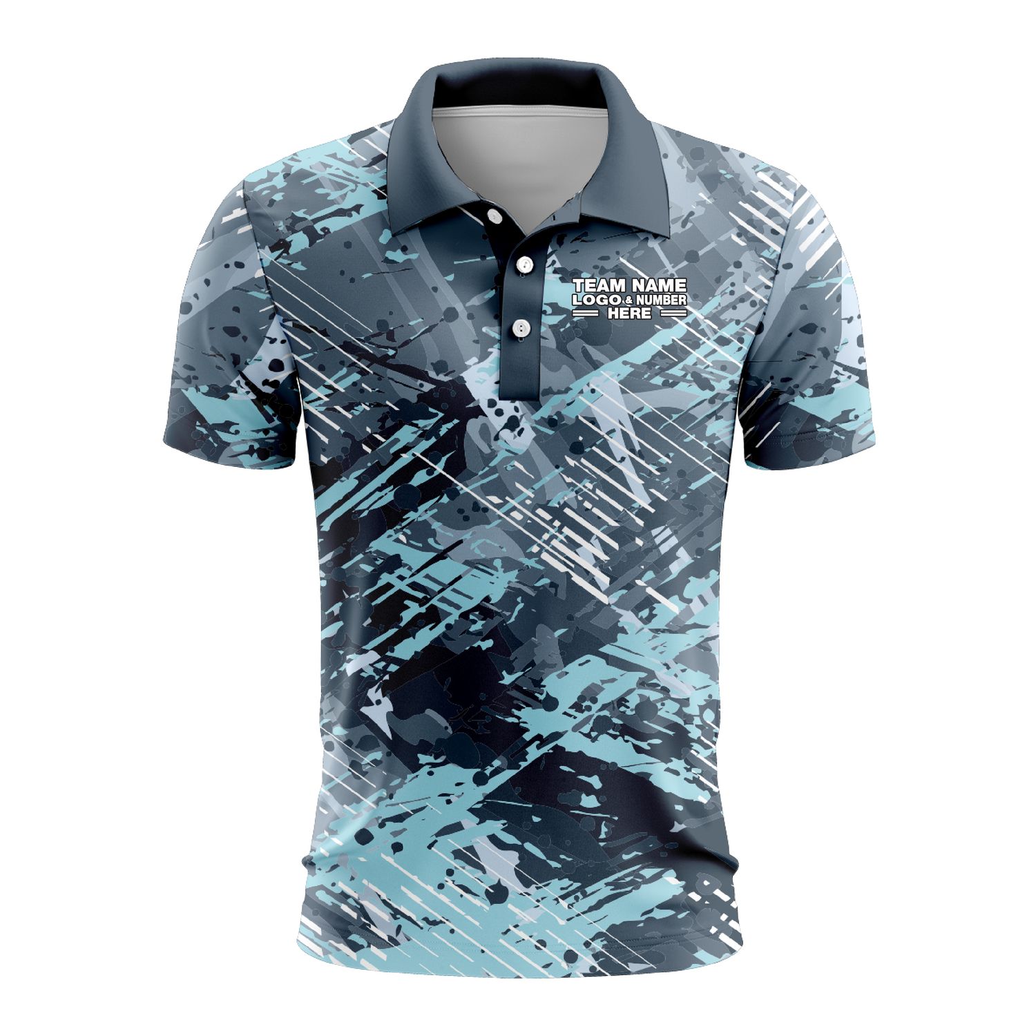 Custom Fully Sublimated Icebreack Tie Dye Pattern Performance Polo Shirt 6750