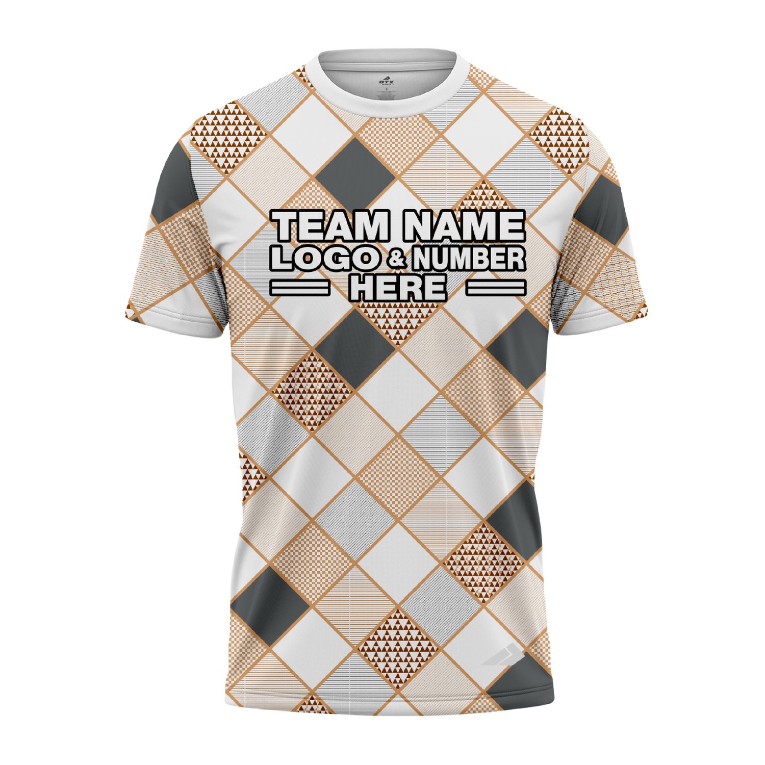 Custom Fully Sublimated Luxe Golf Pattern Faded Performance Jersey 7394