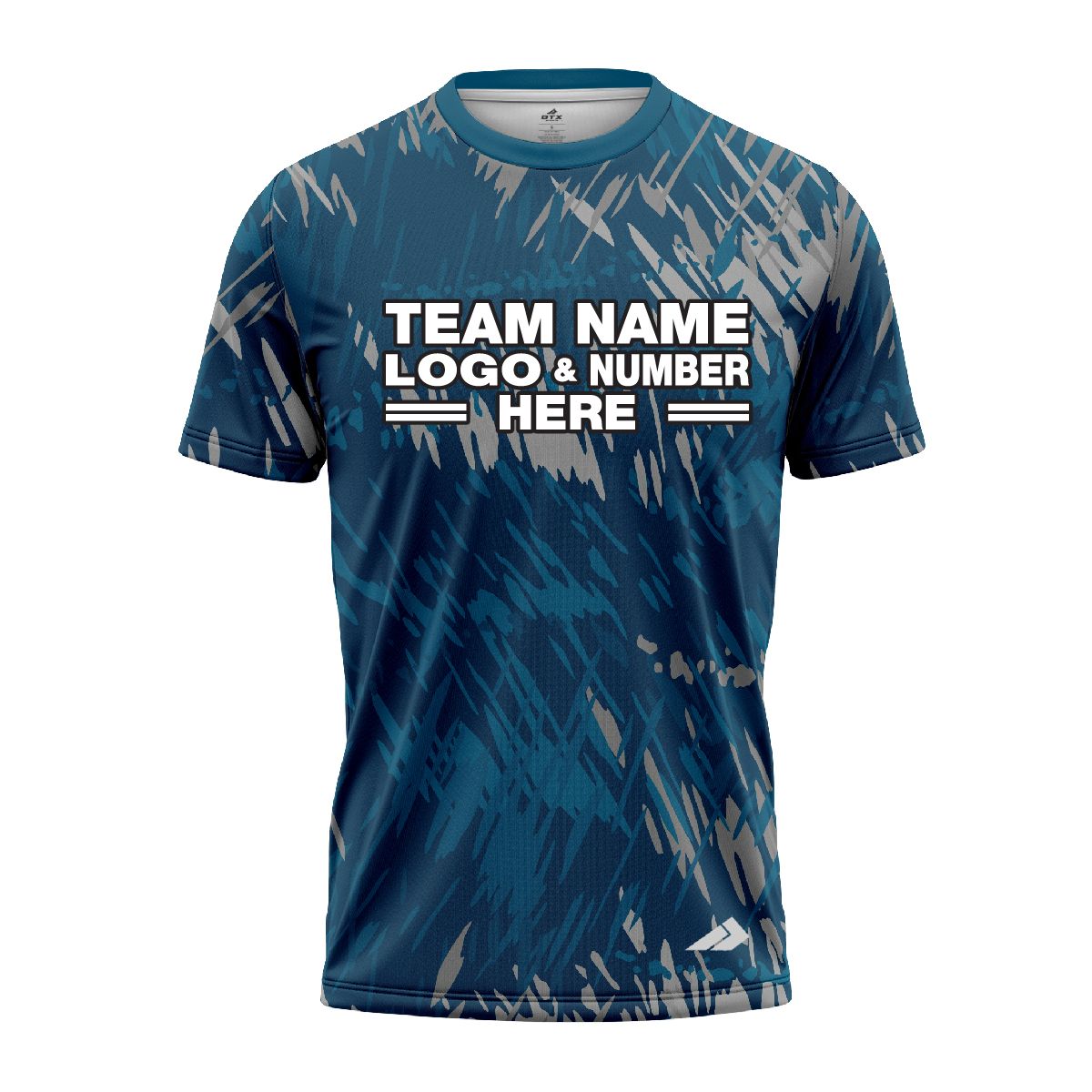 Custom Fully Sublimated Vibrant Tie Dye Pattern Teal Performance Jersey 7401