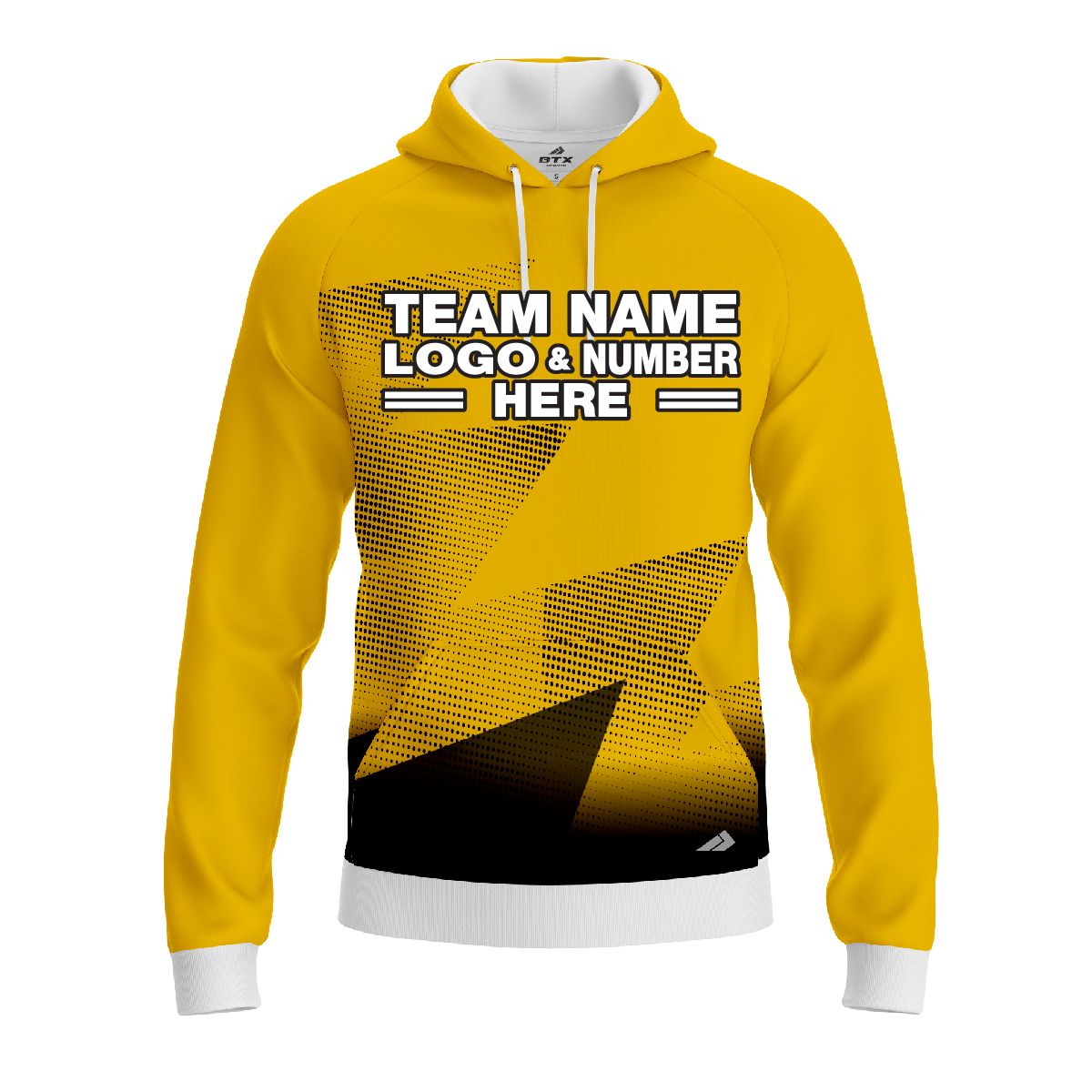 Custom Fully Sublimated Gradient Neon Pattern Yellow Performance Sports Pullover Hoodie 07482