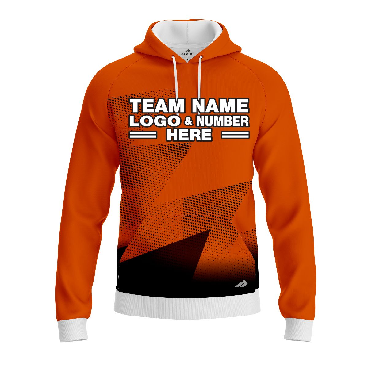Custom Fully Sublimated Gradient Neon Pattern Orange Performance Sports Pullover Hoodie 07480