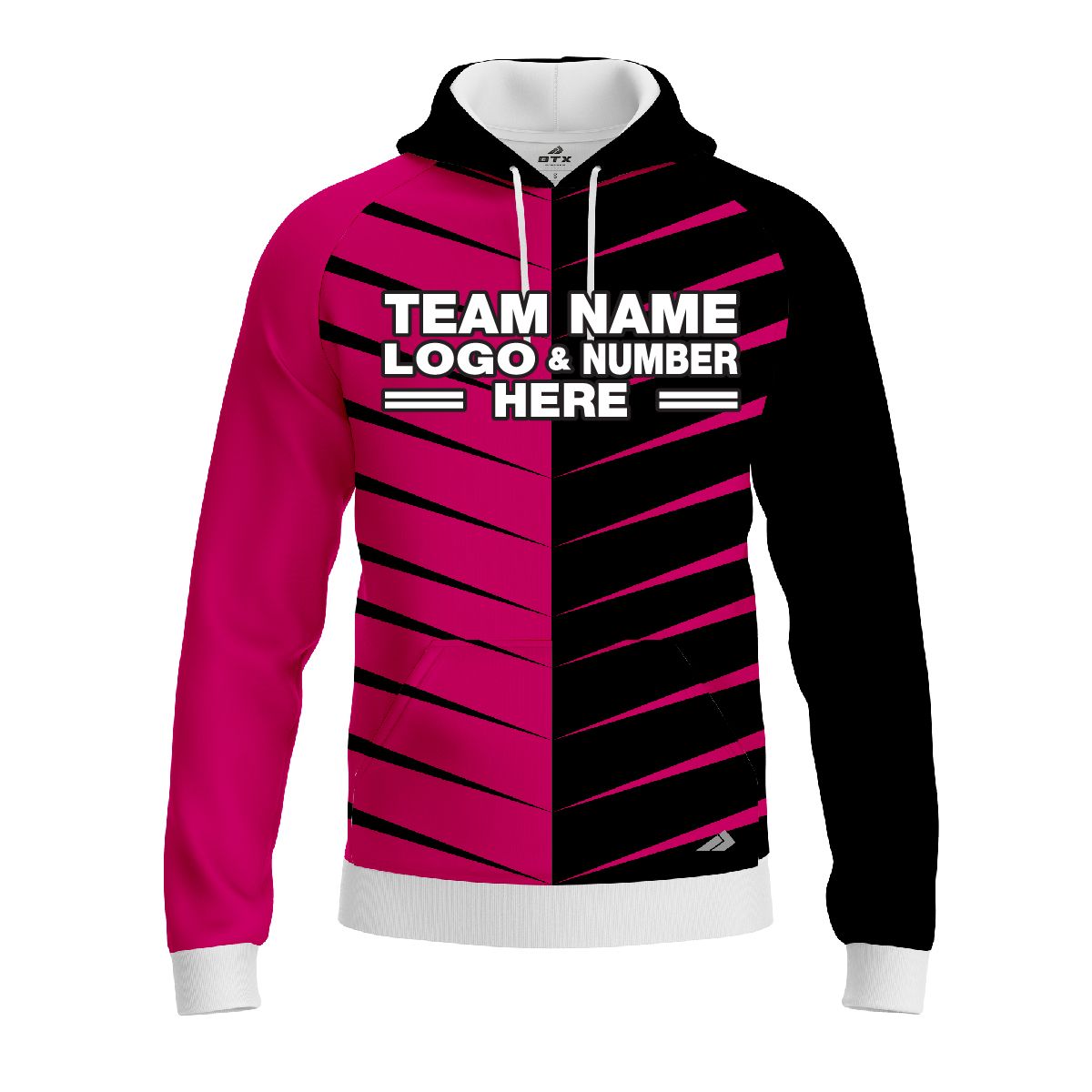 Custom Fully Sublimated Thorns Neon Pattern Pink Performance Sports Pullover Hoodie 07495