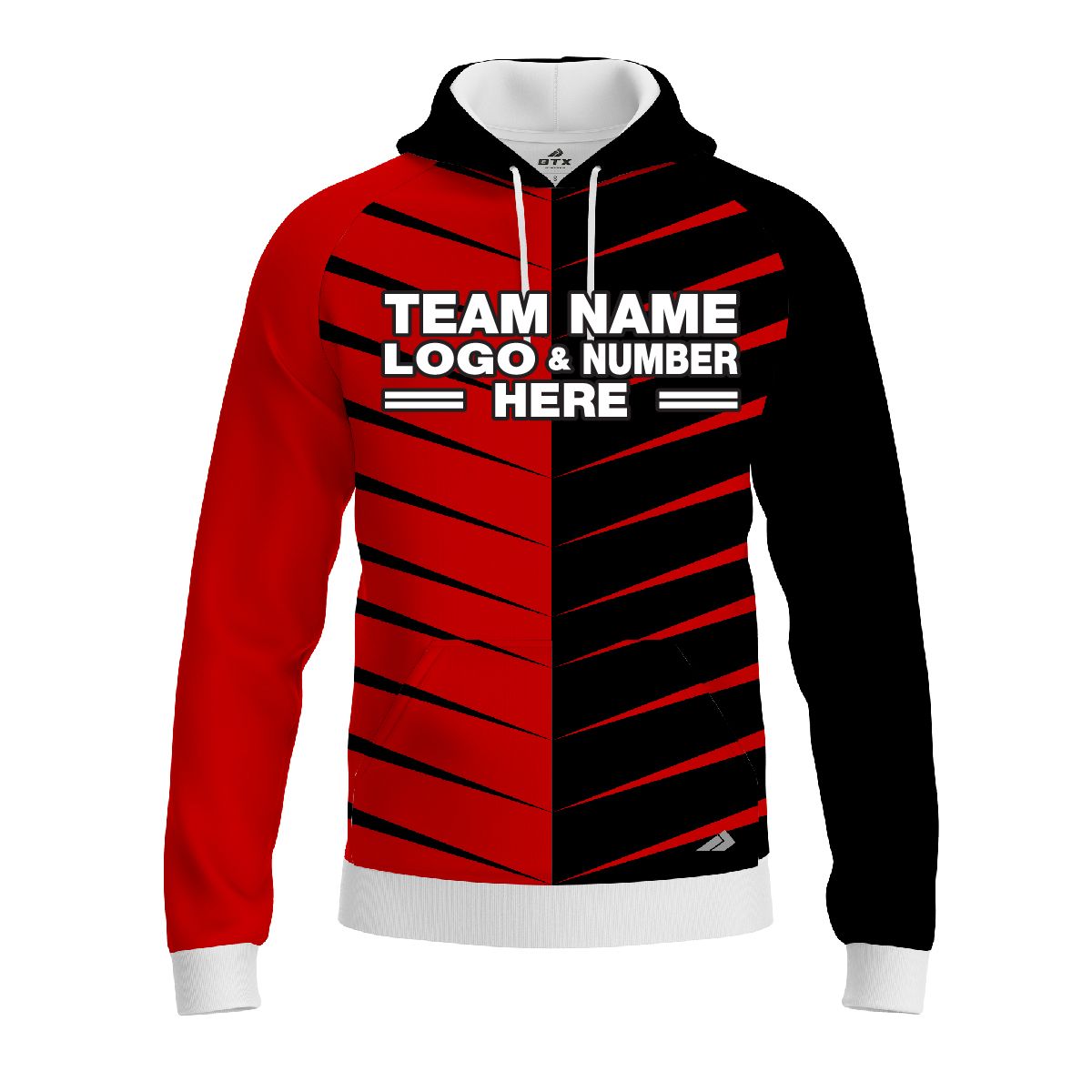 Custom Fully Sublimated Thorns Neon Pattern Red Performance Sports Pullover Hoodie 07497