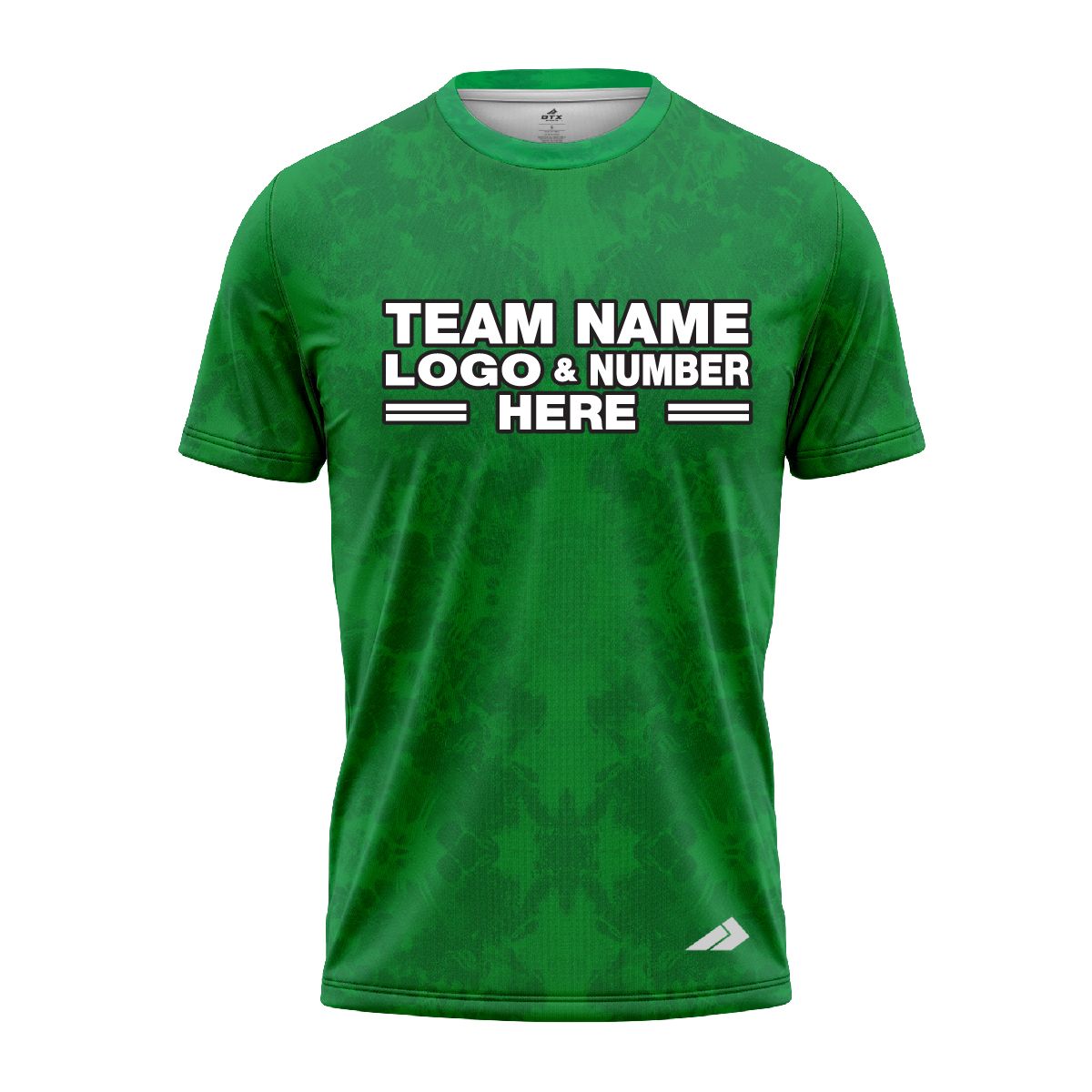 Custom Fully Sublimated Solid Tie Dye Pattern Green Performance Jersey 7499