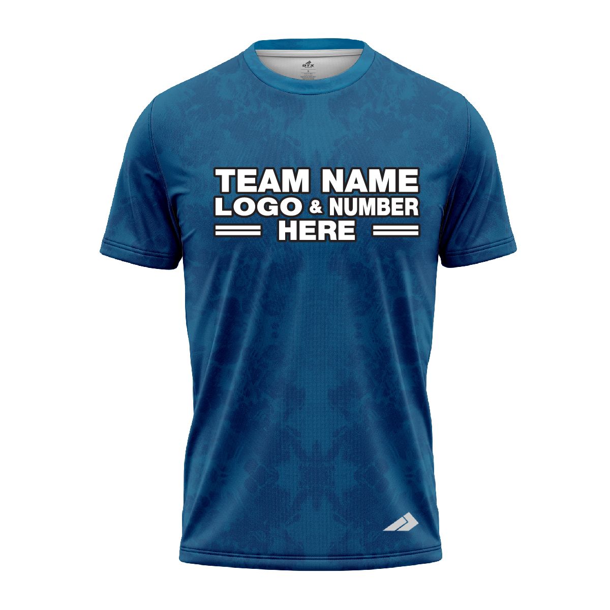 Custom Fully Sublimated Solid Tie Dye Pattern Blue Performance Jersey 7506