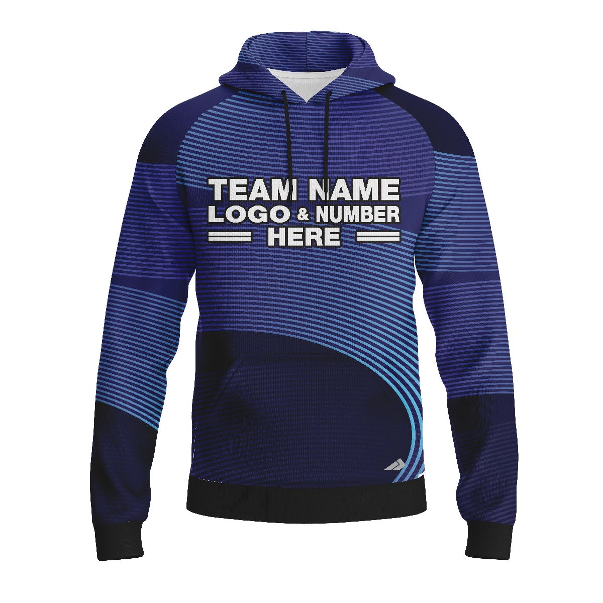 Custom Fully Sublimated Retro Style Neon Pattern Blues Performance Sports Pullover Hoodie 07533