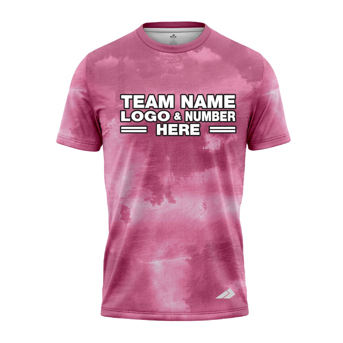 Custom Fully Sublimated Cloudy Tie Dye Pattern Pink Performance Jersey