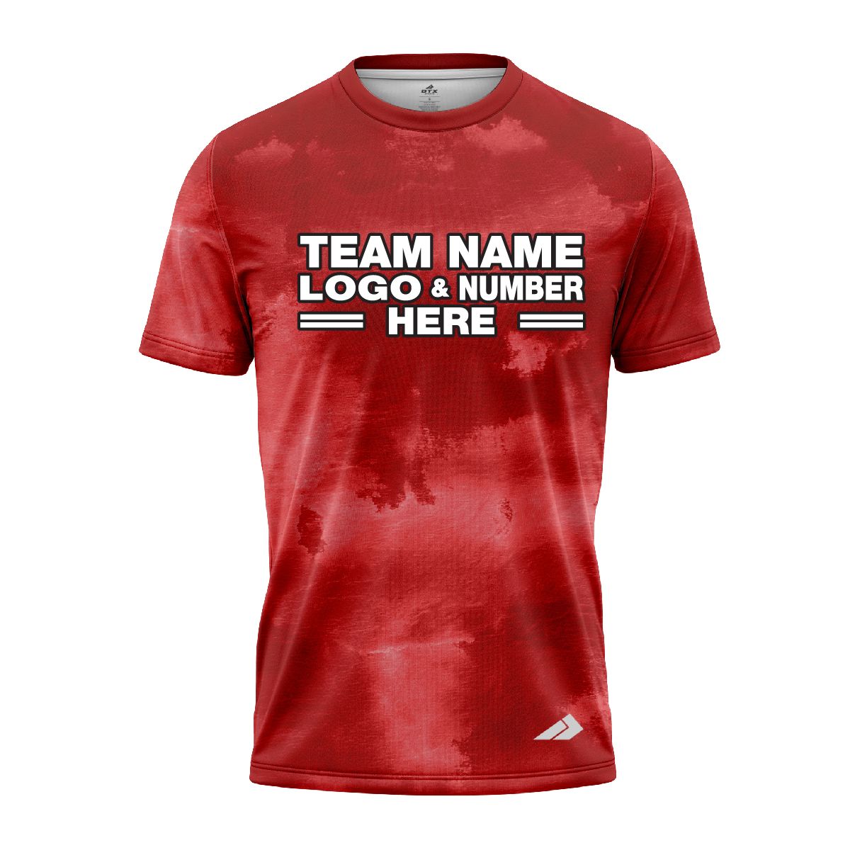 Custom Fully Sublimated Cloudy Tie Dye Pattern Red Performance Jersey 7786
