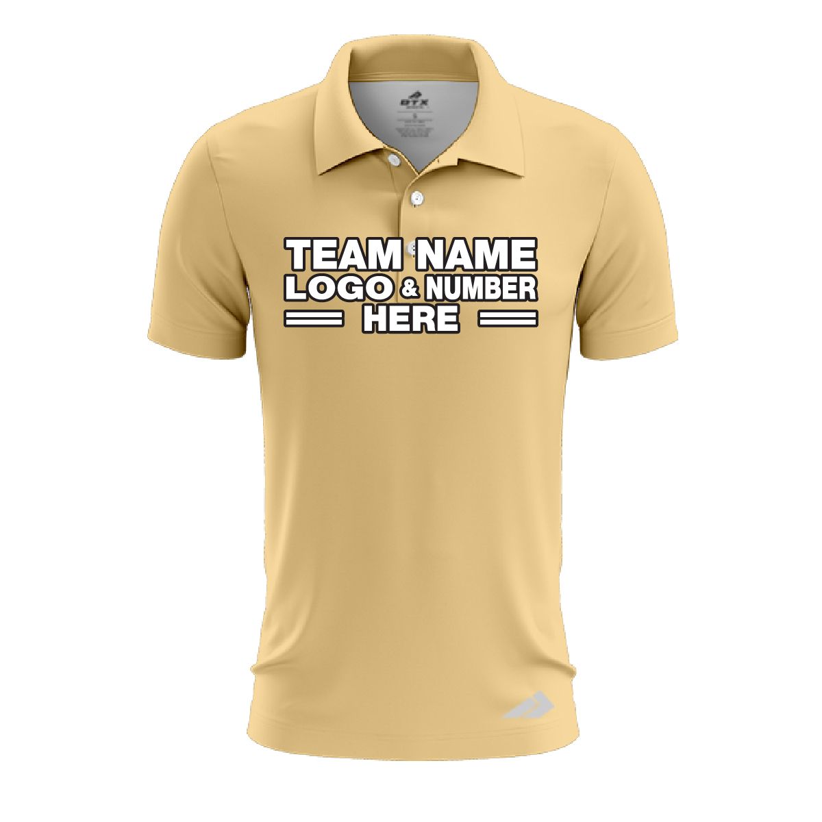 Custom Fully Sublimated Solid Z20 Pattern Peach Orange Performance Polo Shirt 8139