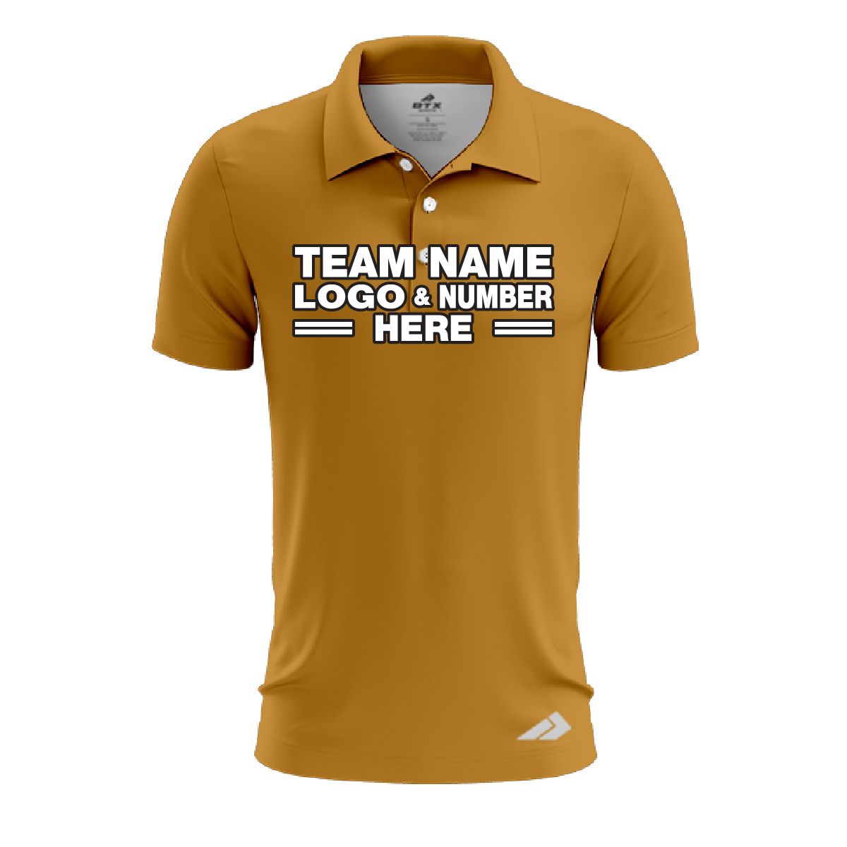Custom Fully Sublimated Solid Z23 Pattern Brown Beige Performance Polo Shirt 8496