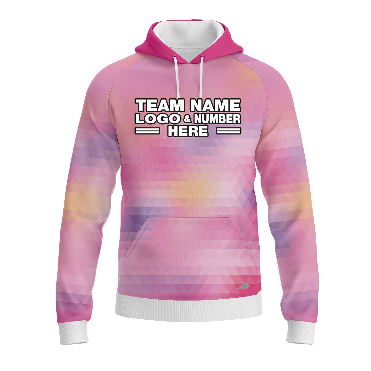 Custom Fully Sublimated Radiant Tie Dye Pattern Multicolor Performance Sports Pullover Hoodie 08517