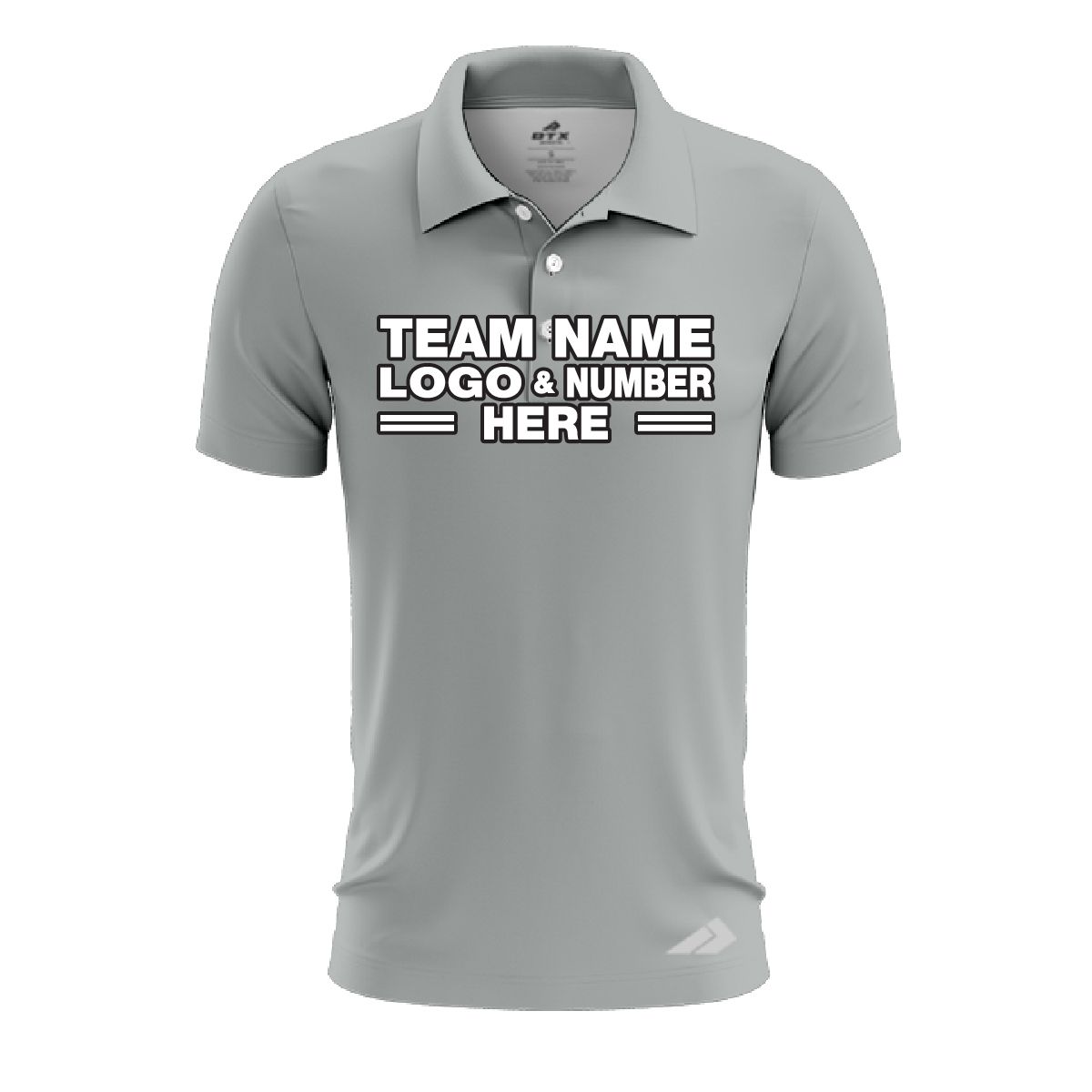 Custom Fully Sublimated Solid N6 Pattern Gray Performance Polo Shirt 8550, Gender: Men