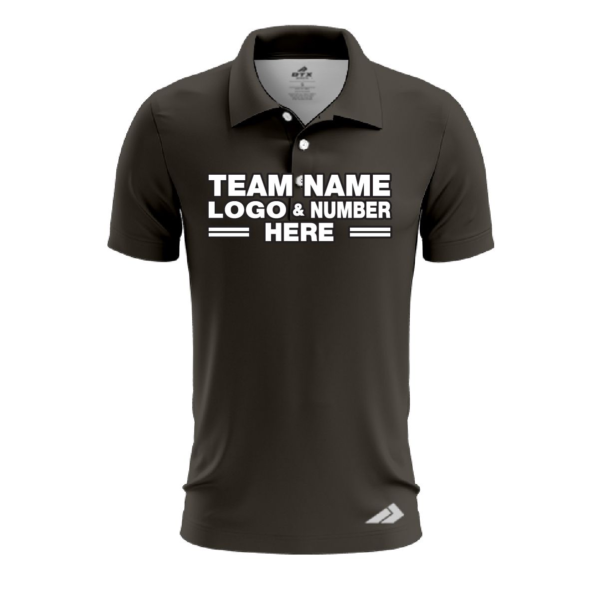 Custom Fully Sublimated Solid A14 Pattern Black Performance Polo Shirt 8561, Gender: Men