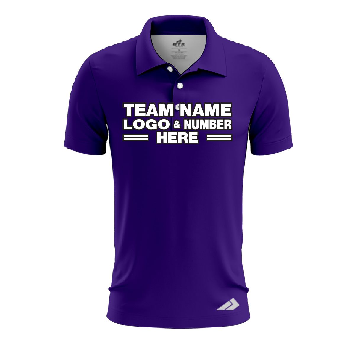 Custom Fully Sublimated Solid H8 Pattern Royal Purple Performance Polo Shirt 8600, Gender: Men