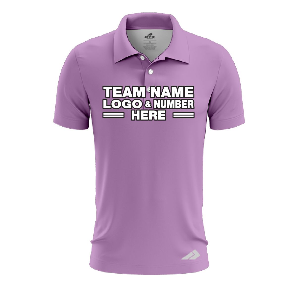 Custom Fully Sublimated Solid G12 Pattern Light Purple Performance Polo Shirt 8613
