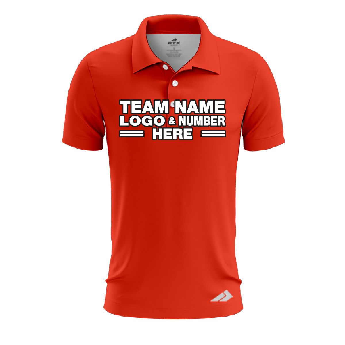 Custom Fully Sublimated Solid A4 Pattern Vermillion Performance Polo Shirt 8627, Gender: Men