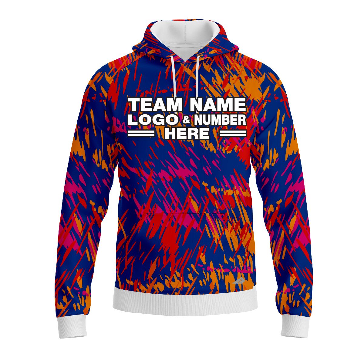 Custom Fully Sublimated Vibrant Tie Dye Pattern Multicolor Performance Sports Pullover Hoodie 08652