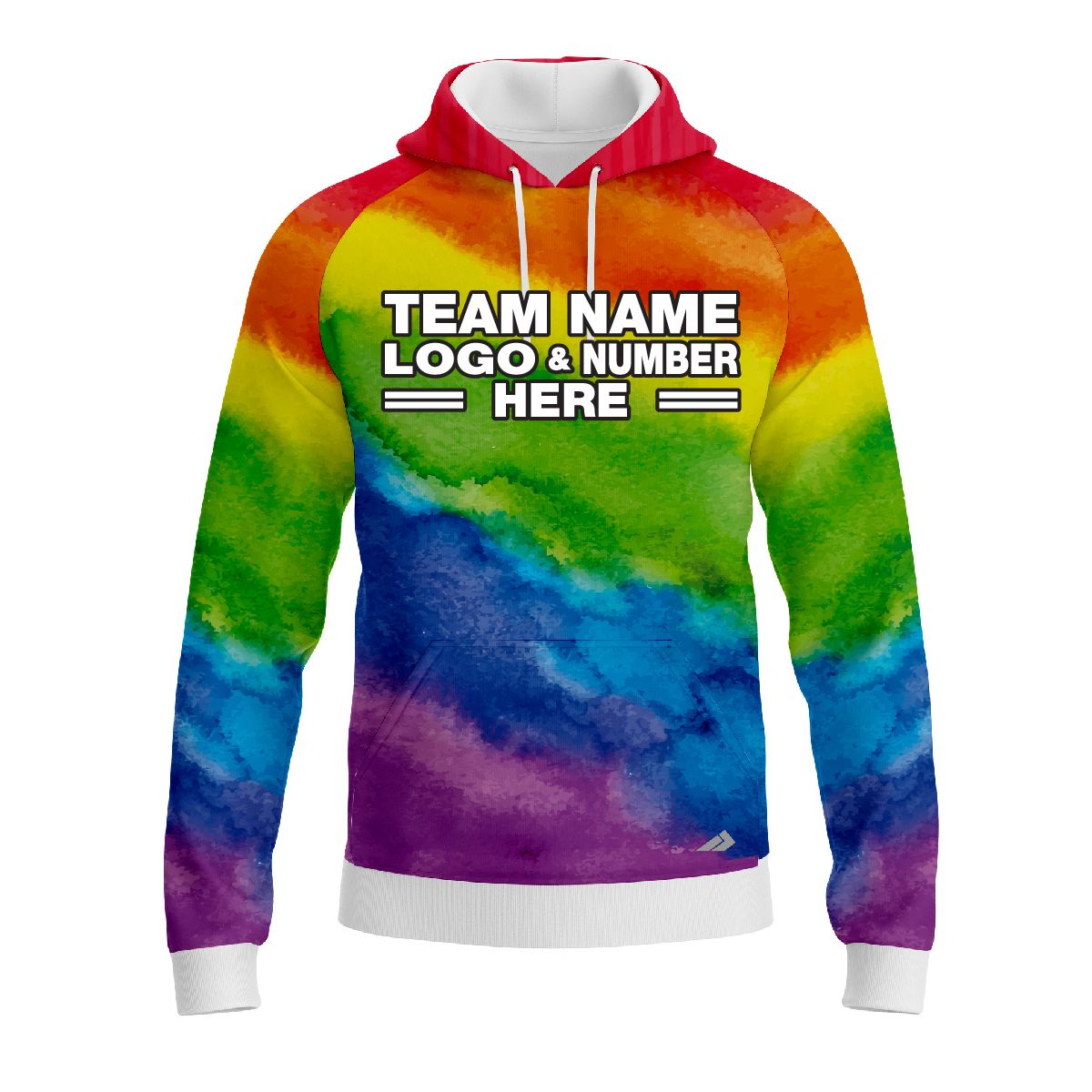 Custom Fully Sublimated Original Tie Dye Pattern Multicolor Performance Sports Pullover Hoodie 08654