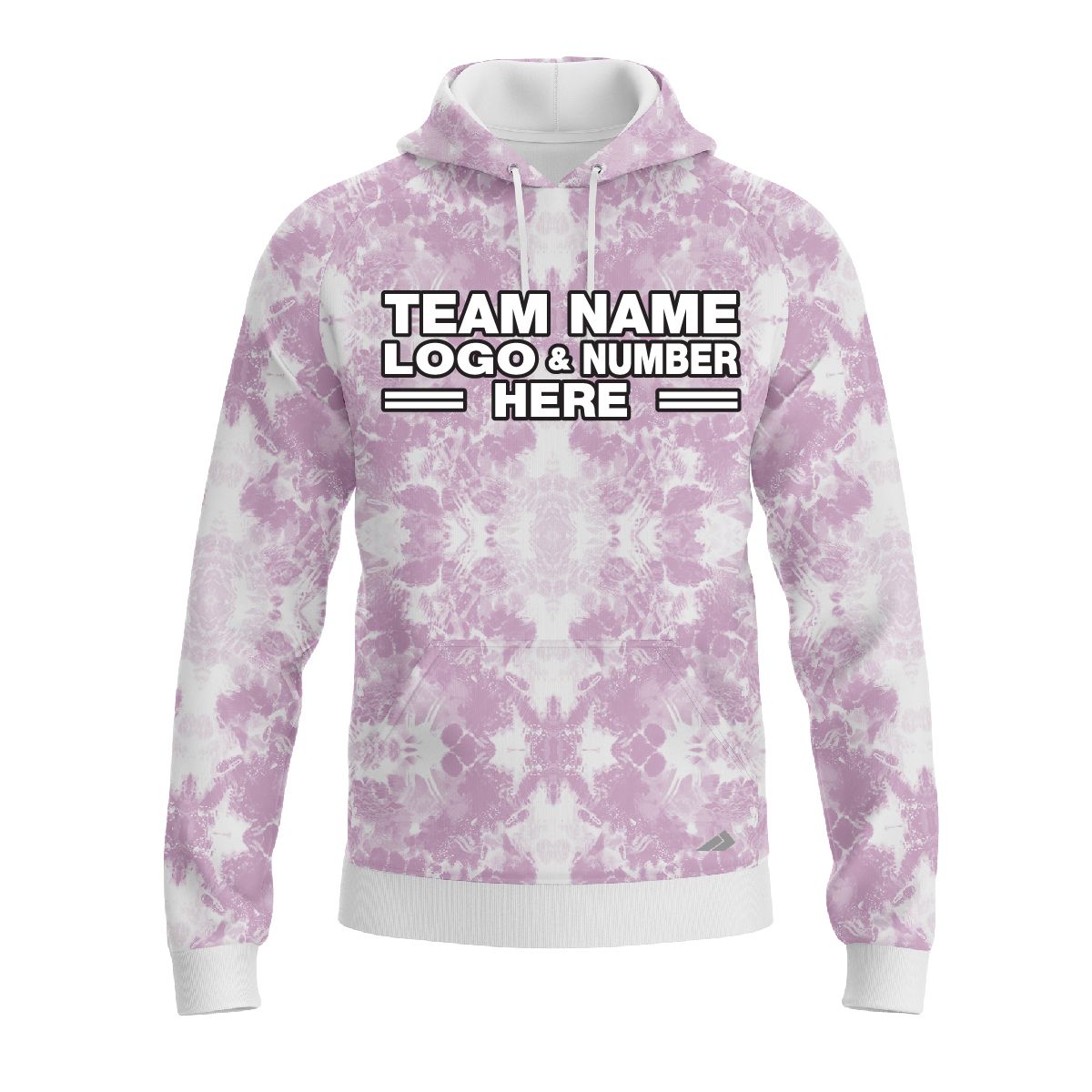 Custom Fully Sublimated Solid Tie Dye Pattern Berry Performance Sports Pullover Hoodie 08664