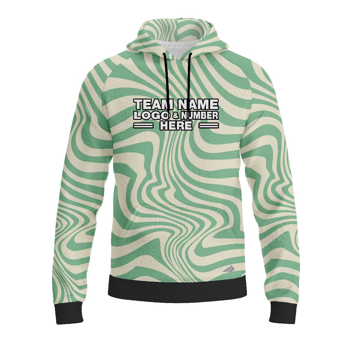 Custom Fully Sublimated Trippy Titans Tie Dye Pattern White Teal Performance Sports Pullover Hoodie 08834