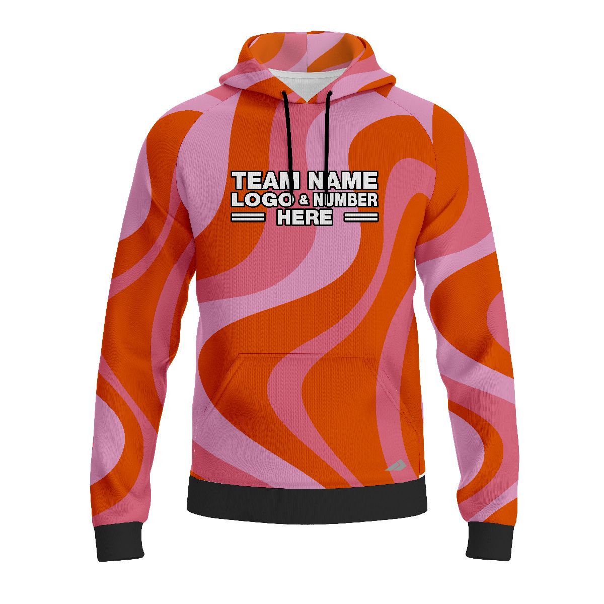 Custom Fully Sublimated Cosmic Crusaders Tie Dye Pattern Orange Pink Performance Sports Pullover Hoodie 08836