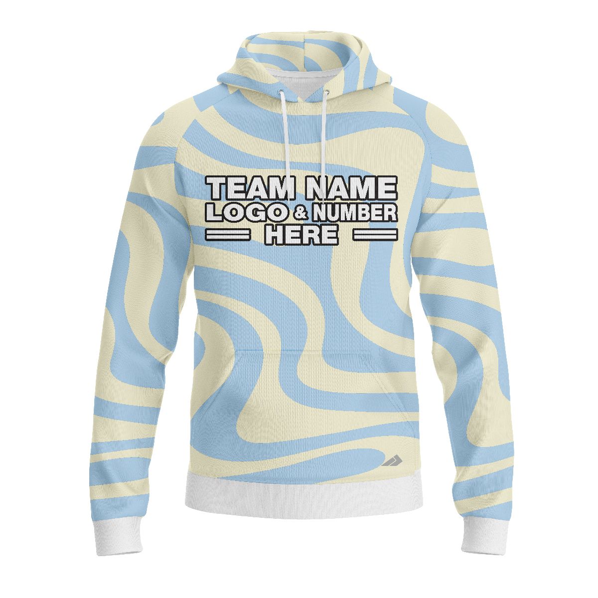 Custom Fully Sublimated Lava Lamp Tie Dye Pattern Orange Yellow Brown Performance Sports Pullover Hoodie 08909