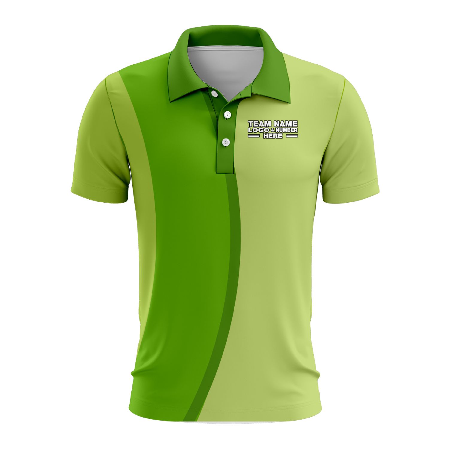 Custom Fully Sublimated Basic Golf Pattern Green Performance Polo Shirt 8945