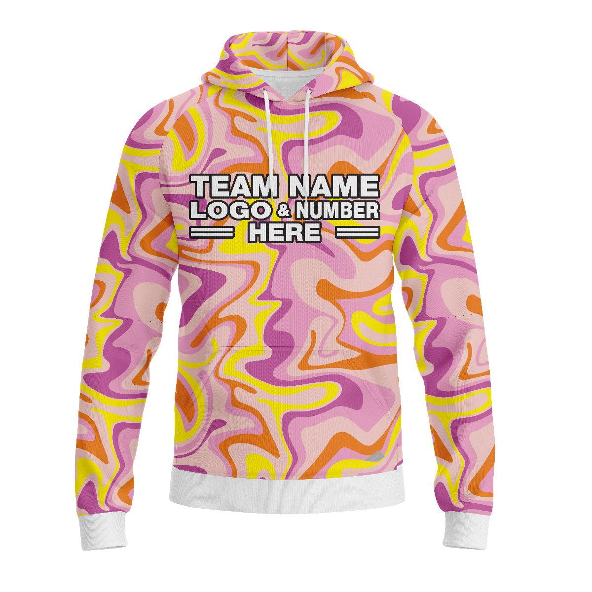 Custom Fully Sublimated Psychedelic Flora Tie Dye Pattern Multicolor Performance Sports Pullover Hoodie 08978