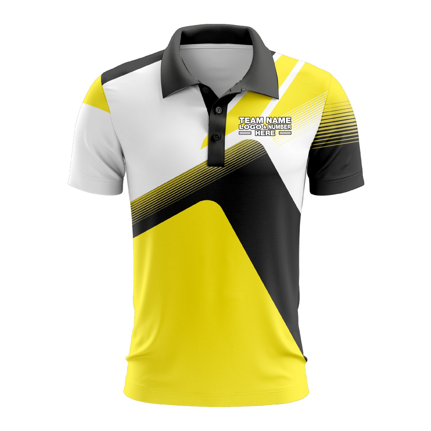 Custom Fully Sublimated Power Ranger Pattern Yellow Performance Polo Shirt 9125