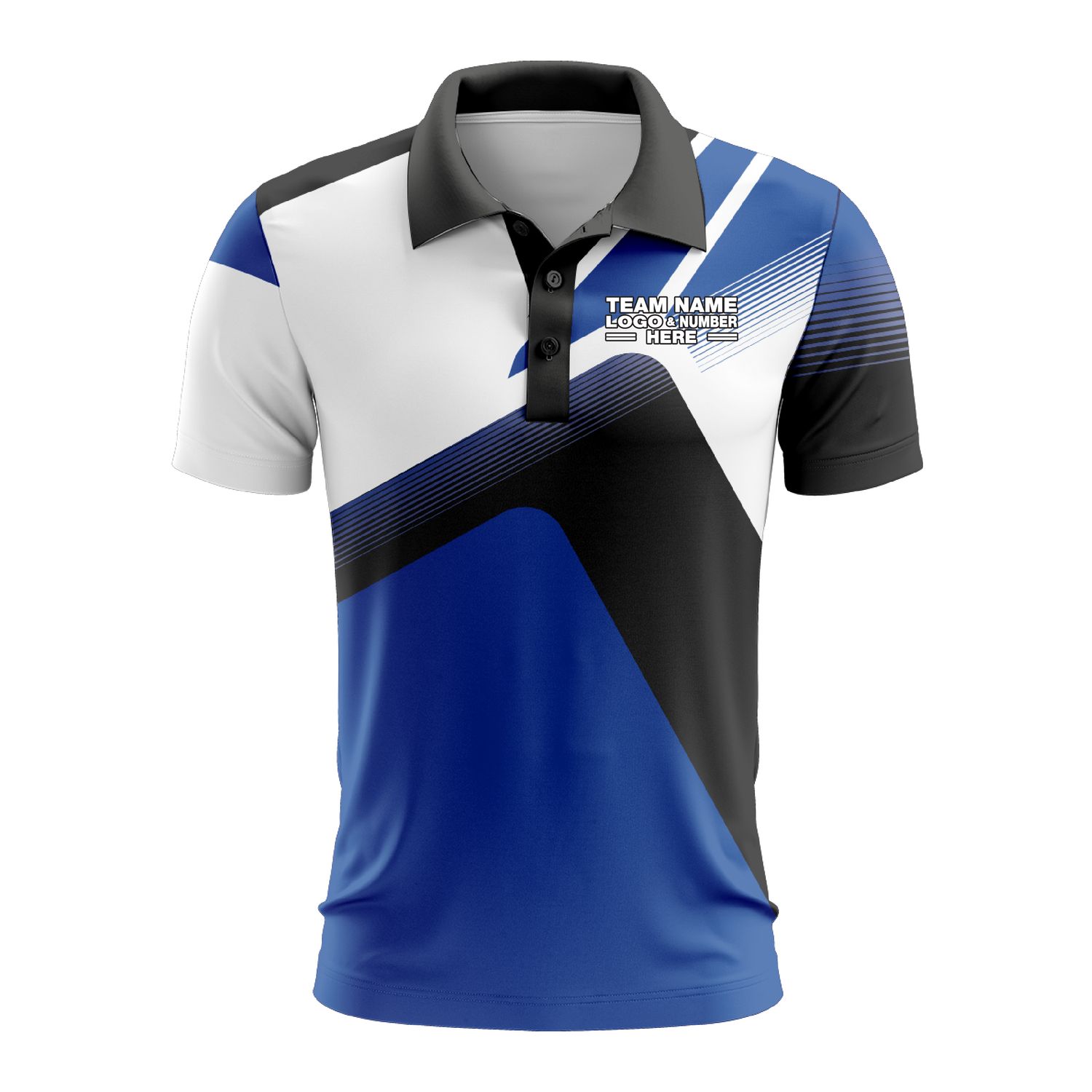 Custom Fully Sublimated Power Ranger Pattern Blue Performance Polo Shirt 9139