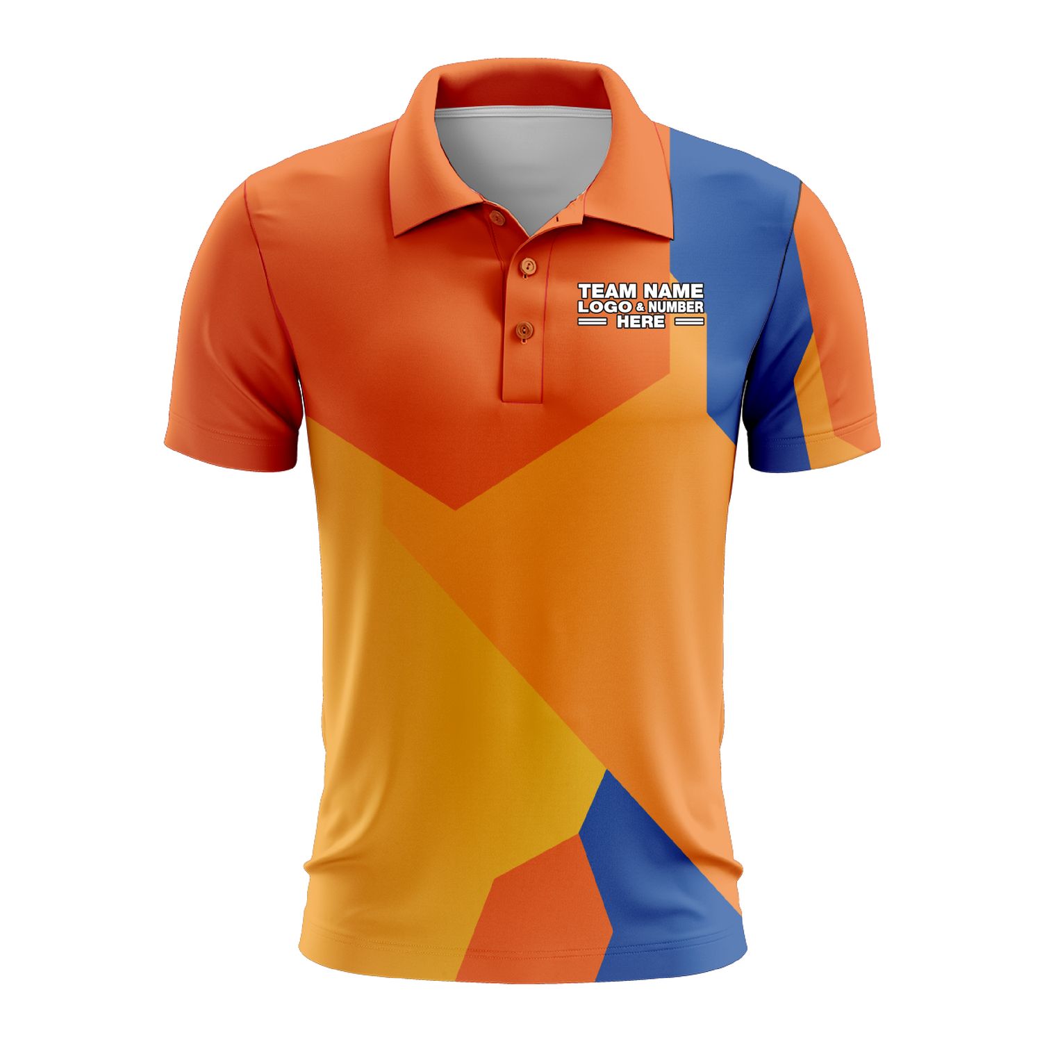 Custom Fully Sublimated Forms Pattern Green Blue Performance Polo Shirt 9286