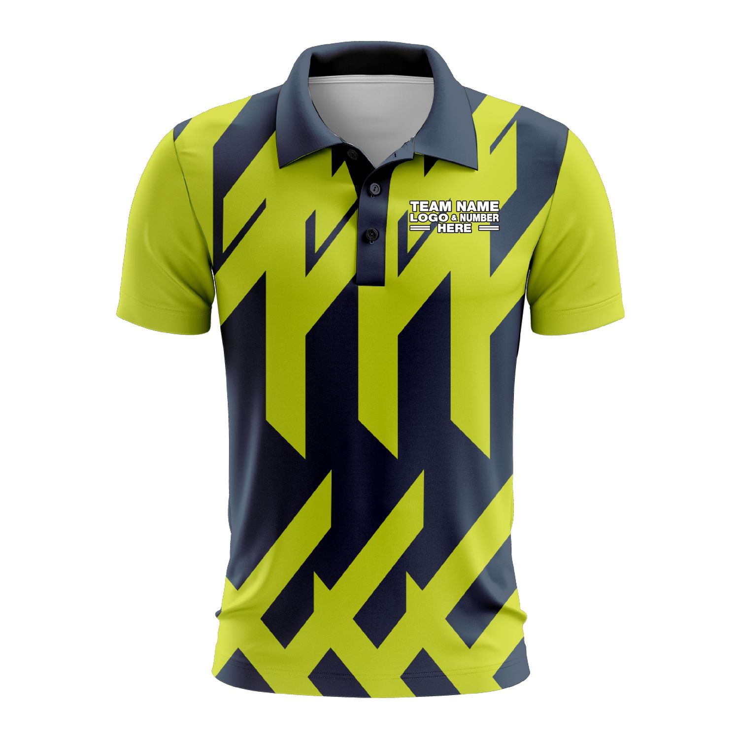 Custom Fully Sublimated Check Pattern Green Blue Performance Polo Shirt 9447
