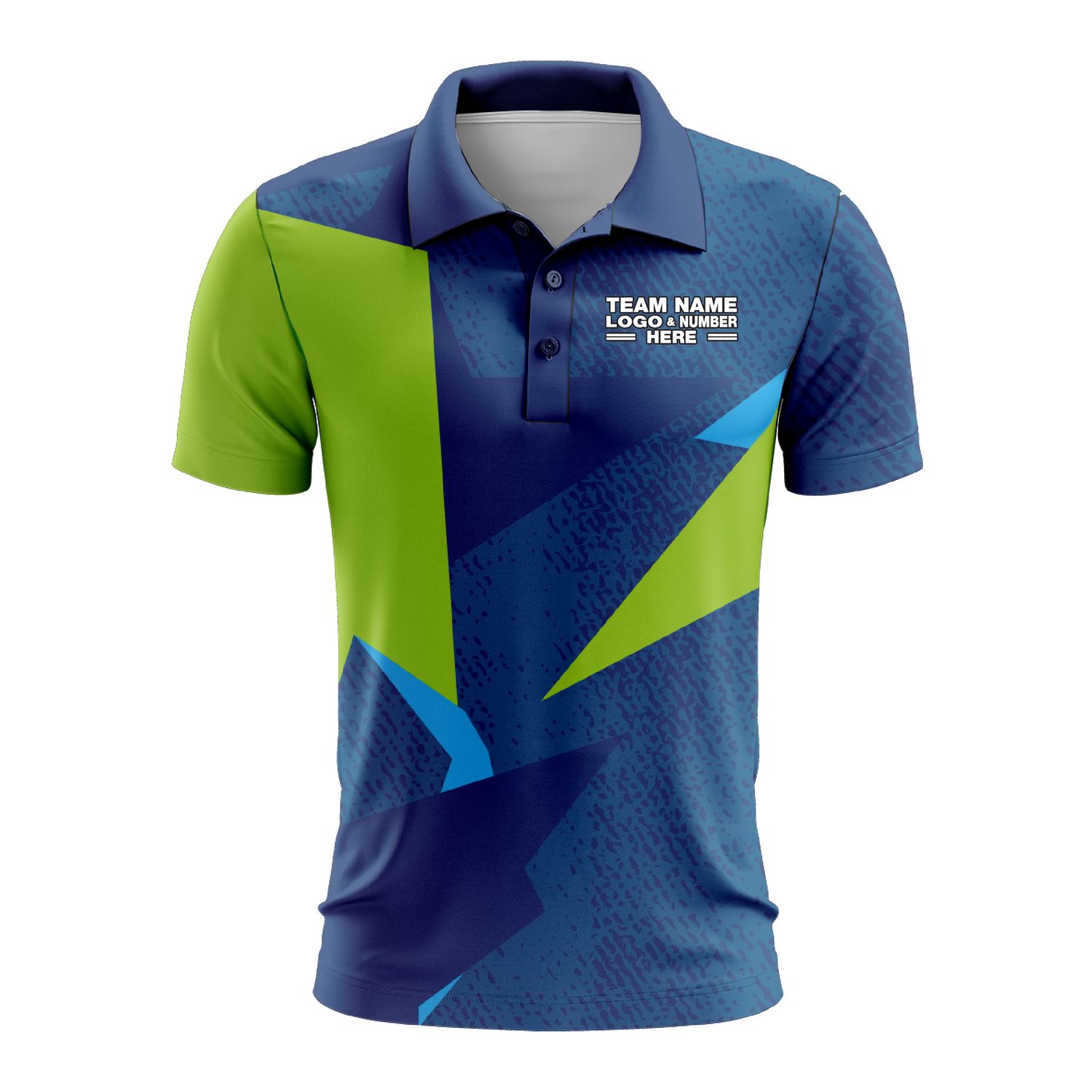 Custom Fully Sublimated Broken Glass Pattern Dark Performance Polo Shirt 9461
