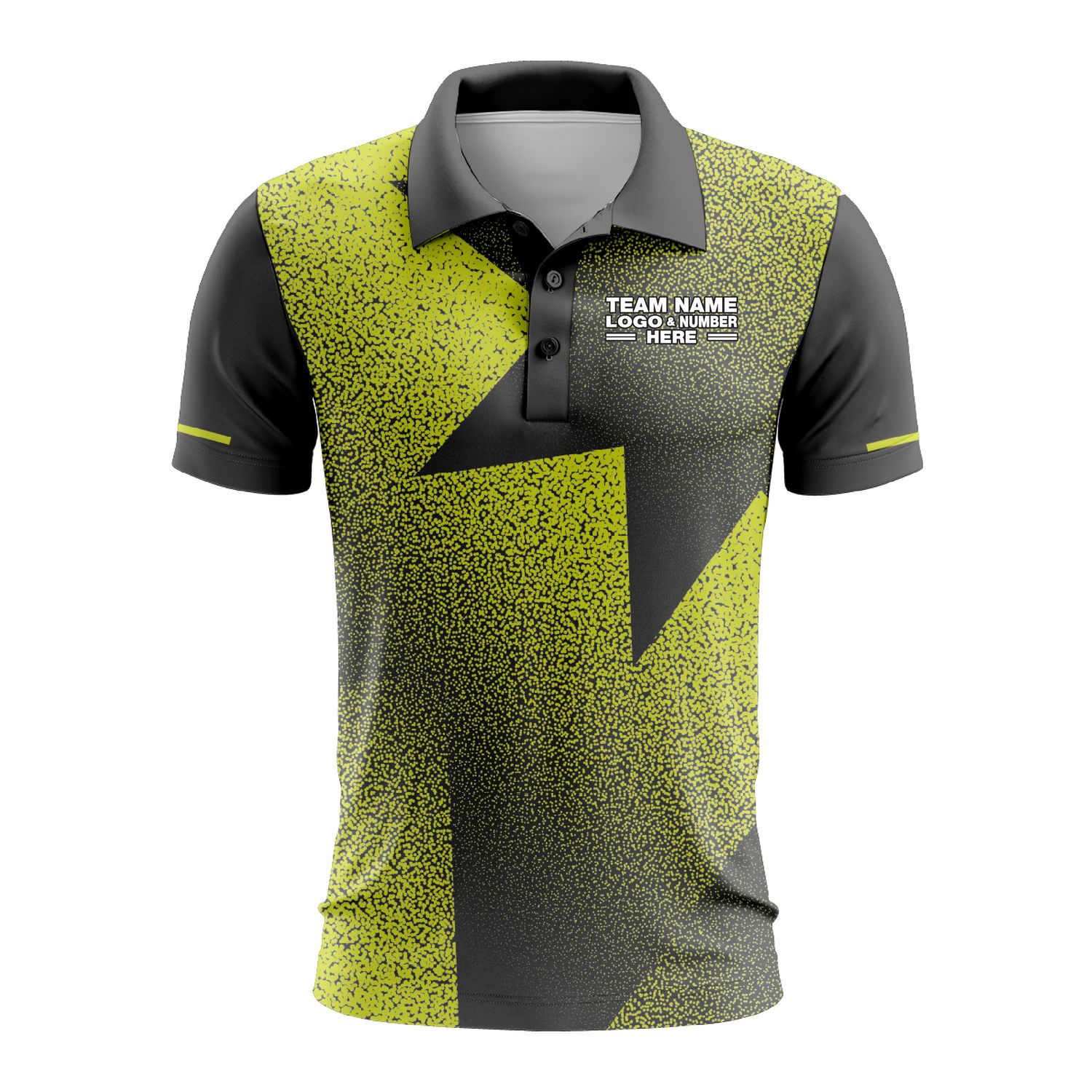 Custom Fully Sublimated Star Pattern Green Performance Polo Shirt 9580