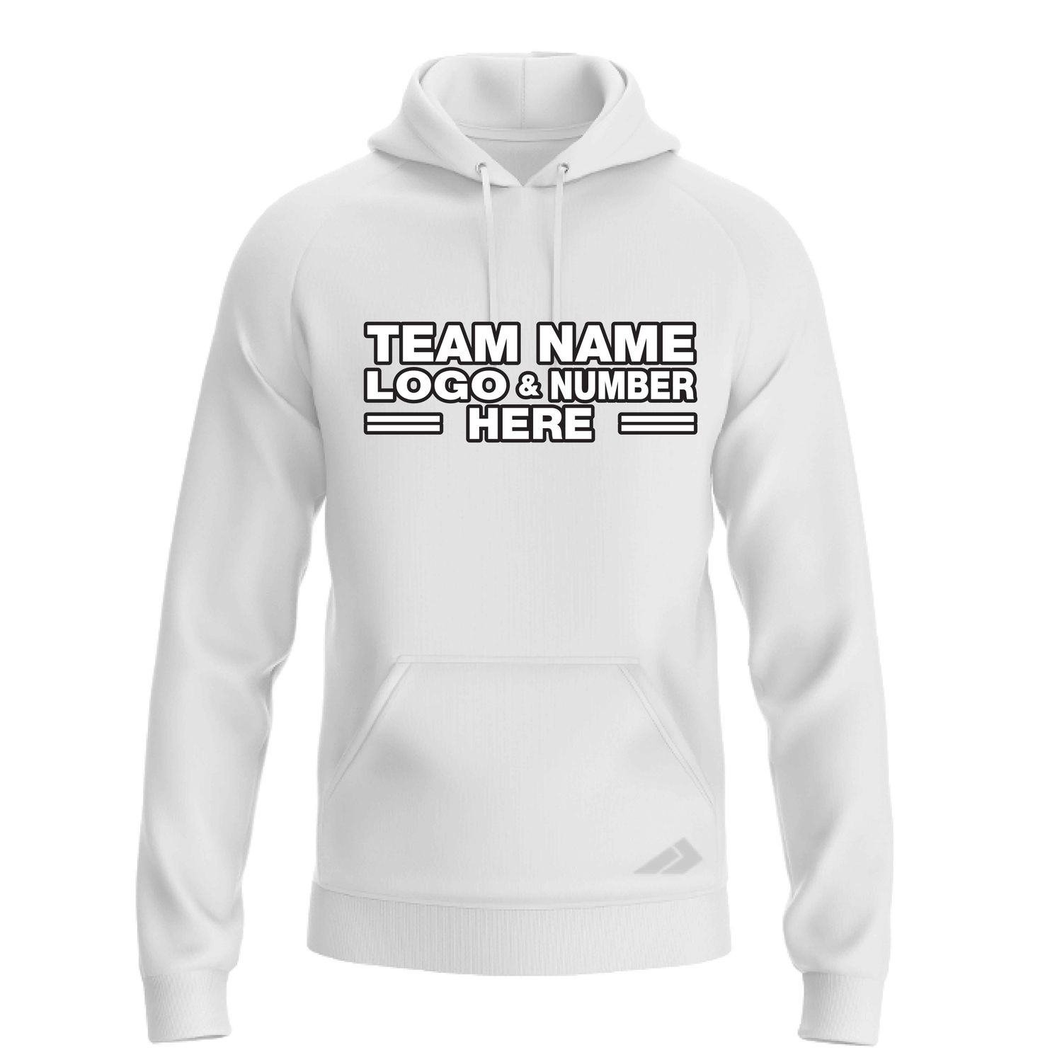Custom Fully Sublimated Solid White Performance Sports Pullover Hoodie 09636