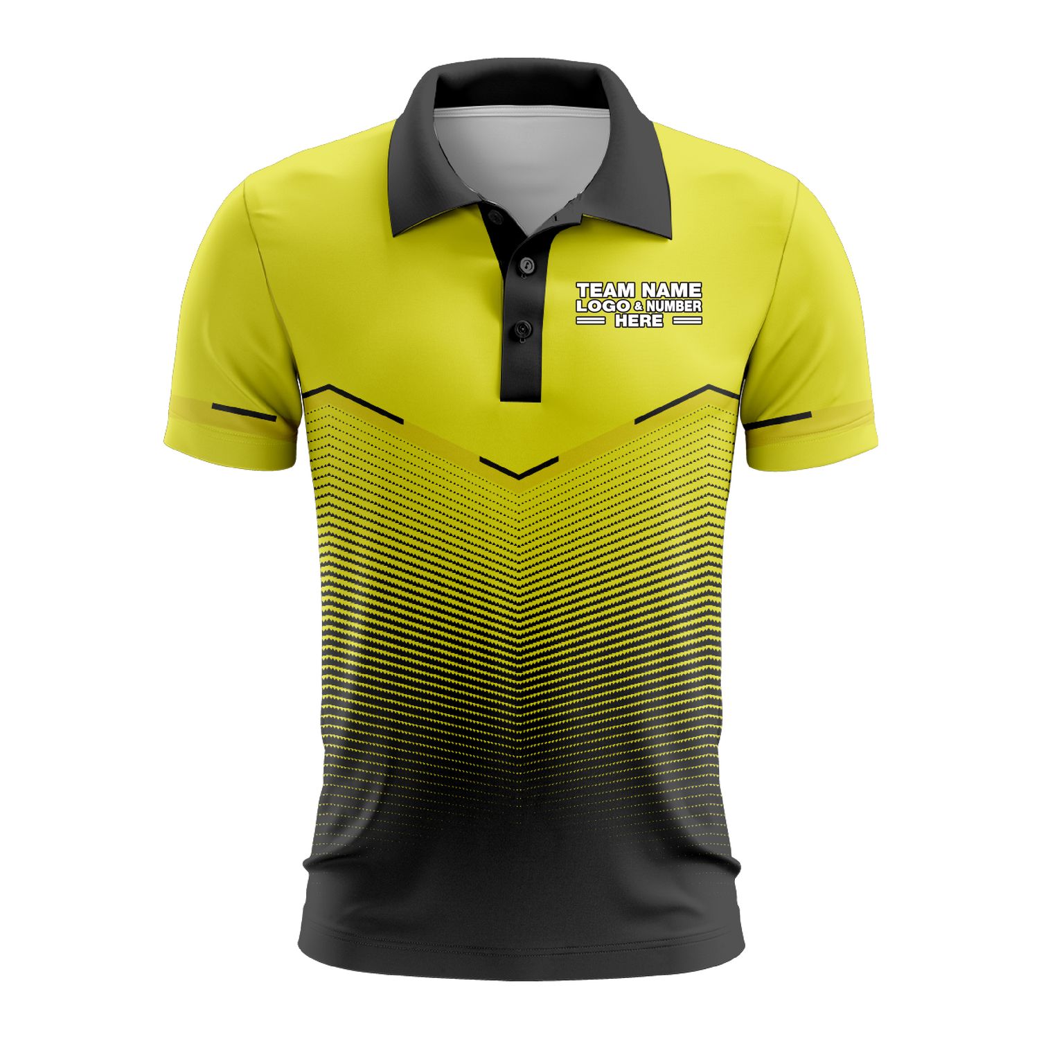 Custom Fully Sublimated Bold  Pattern Green Black Performance Polo Shirt 9761