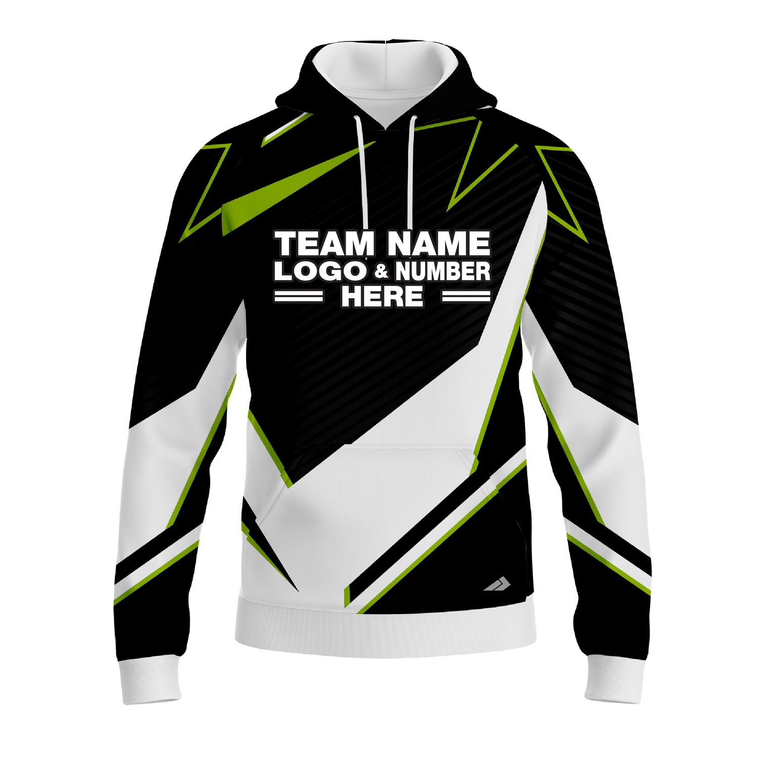 Custom Fully Sublimated Abstract Pattern Black Performance Sports Pullover Hoodie 10005