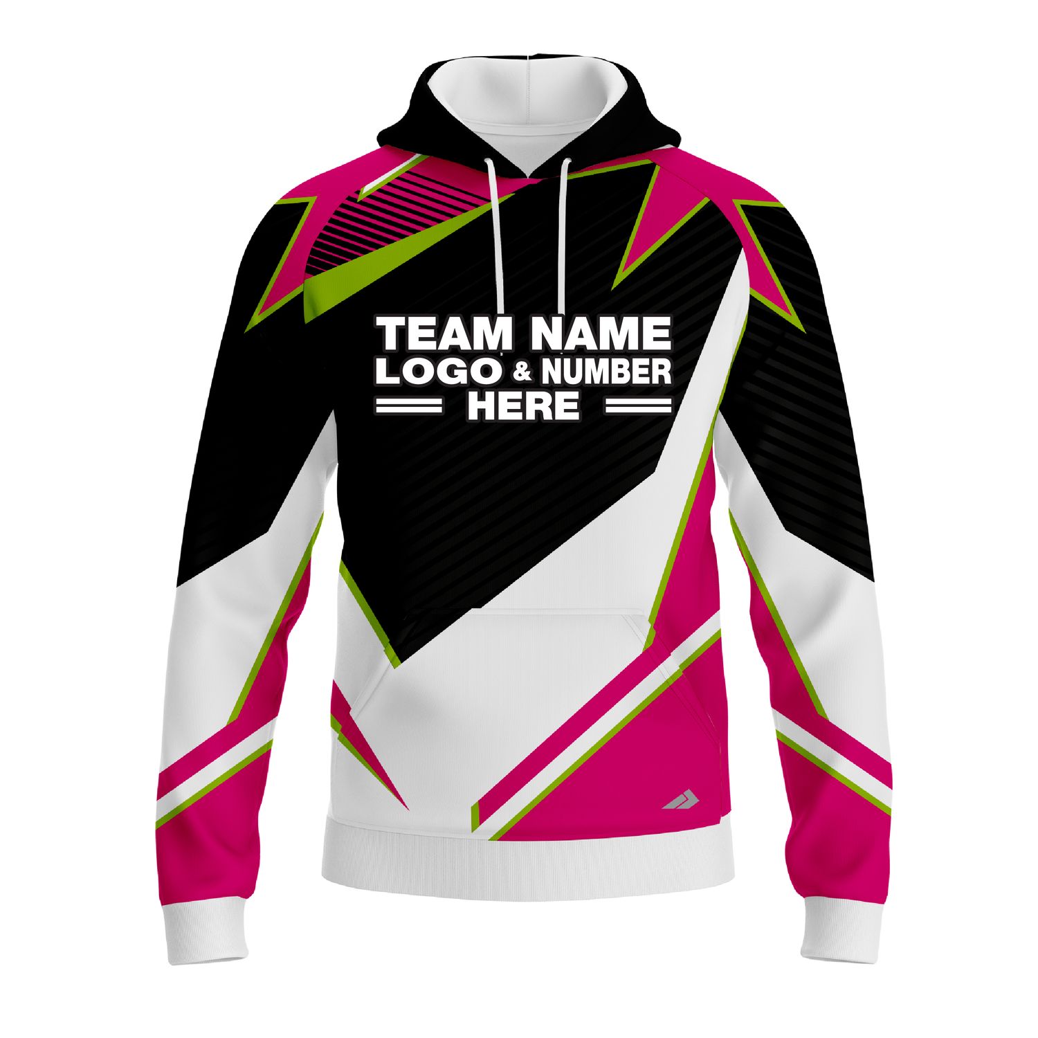Custom Fully Sublimated Abstract Pattern Pink Performance Sports Pullover Hoodie 10007
