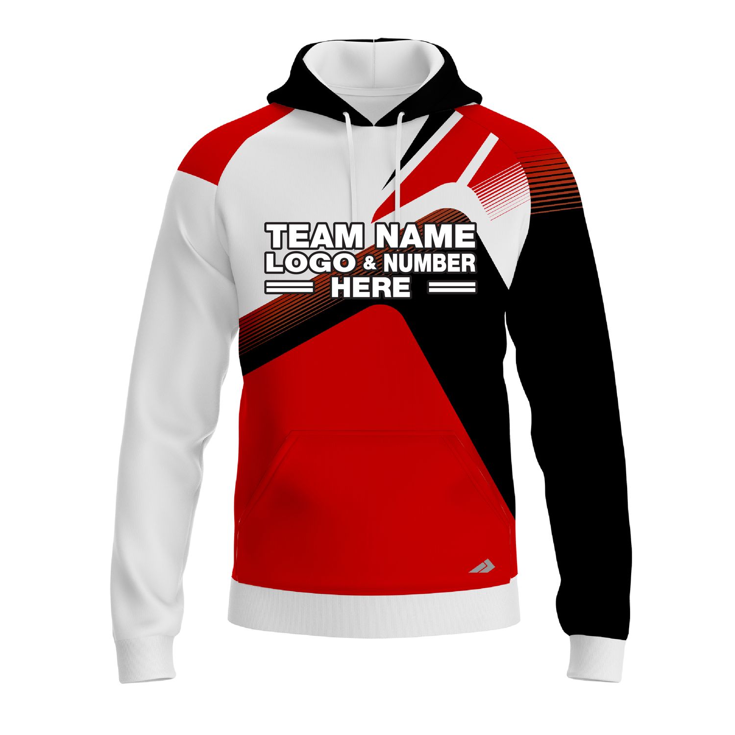 Custom Fully Sublimated Power Ranger Pattern Red Performance Sports Pullover Hoodie 10013