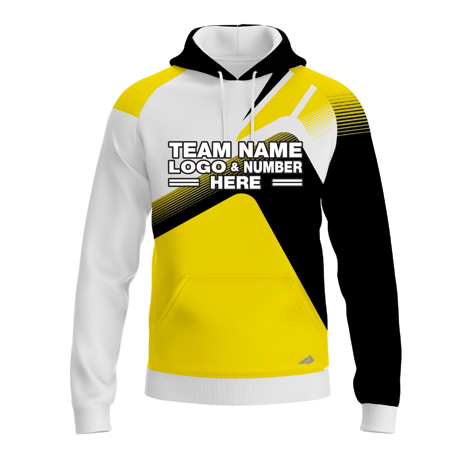 Custom Fully Sublimated Power Ranger Pattern Yellow Performance Sports Pullover Hoodie 10015