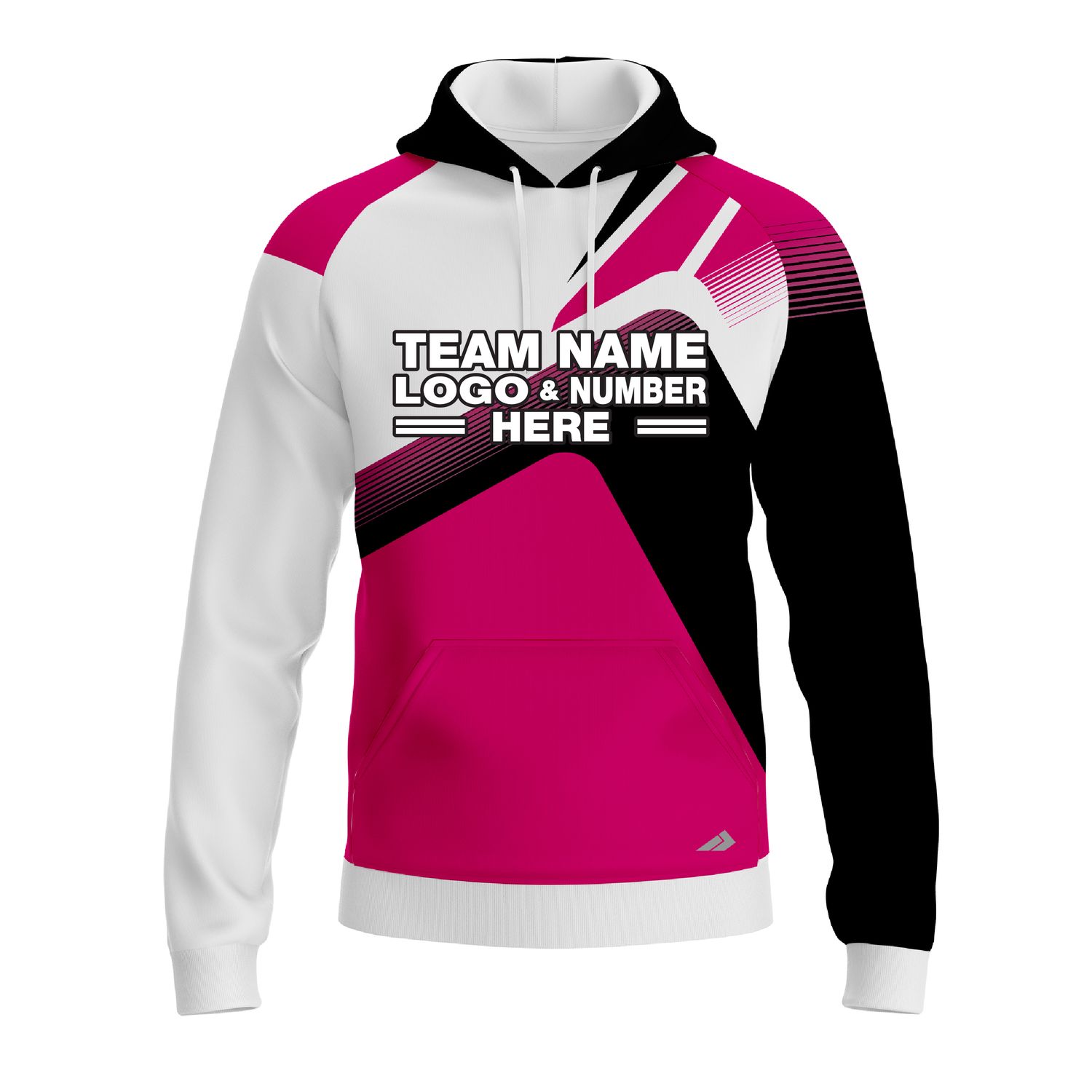 Custom Fully Sublimated Power Ranger Pattern Pink Performance Sports Pullover Hoodie 10019