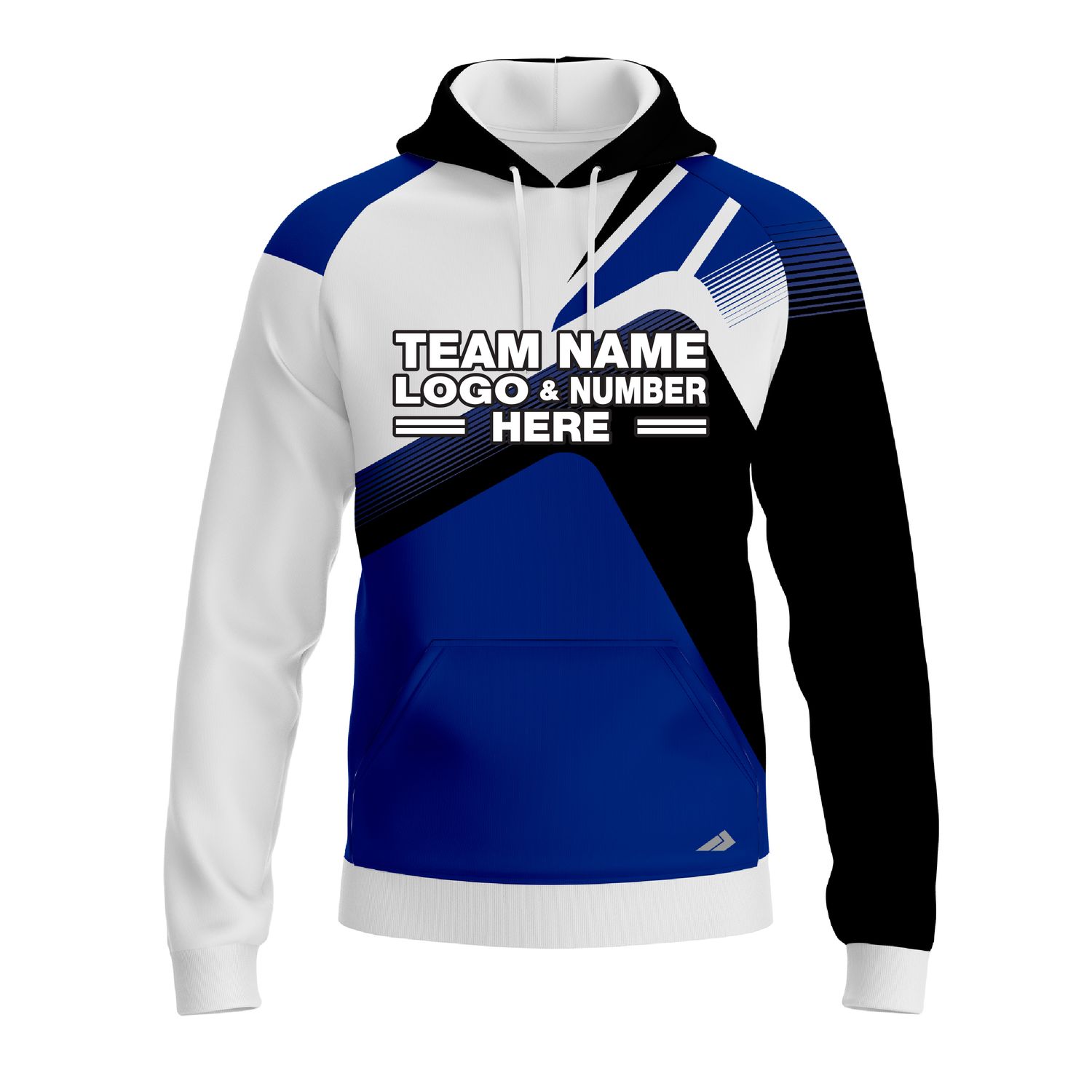 Custom Fully Sublimated Power Ranger Pattern Blue Performance Sports Pullover Hoodie 10017