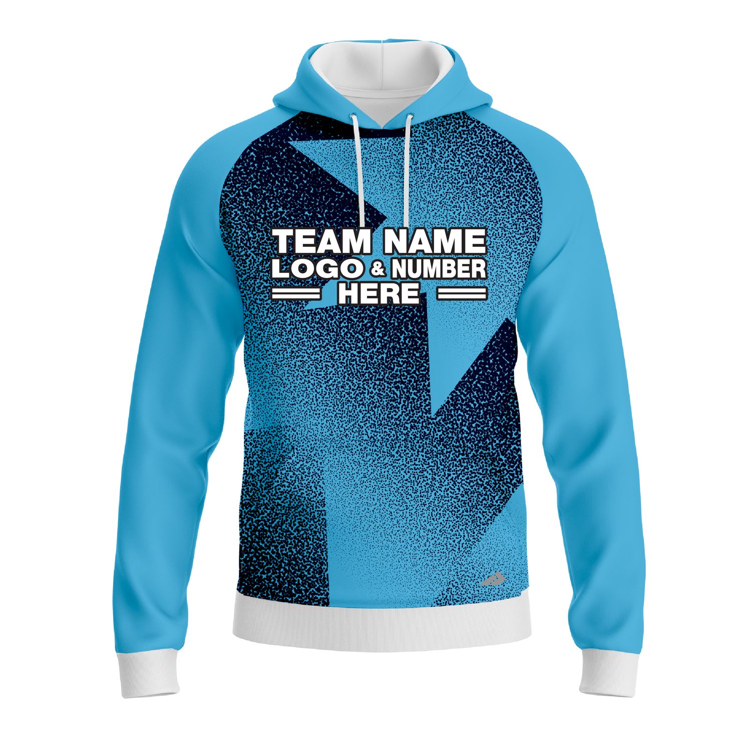 Custom Fully Sublimated Star Pattern Blue Performance Sports Pullover Hoodie 10085