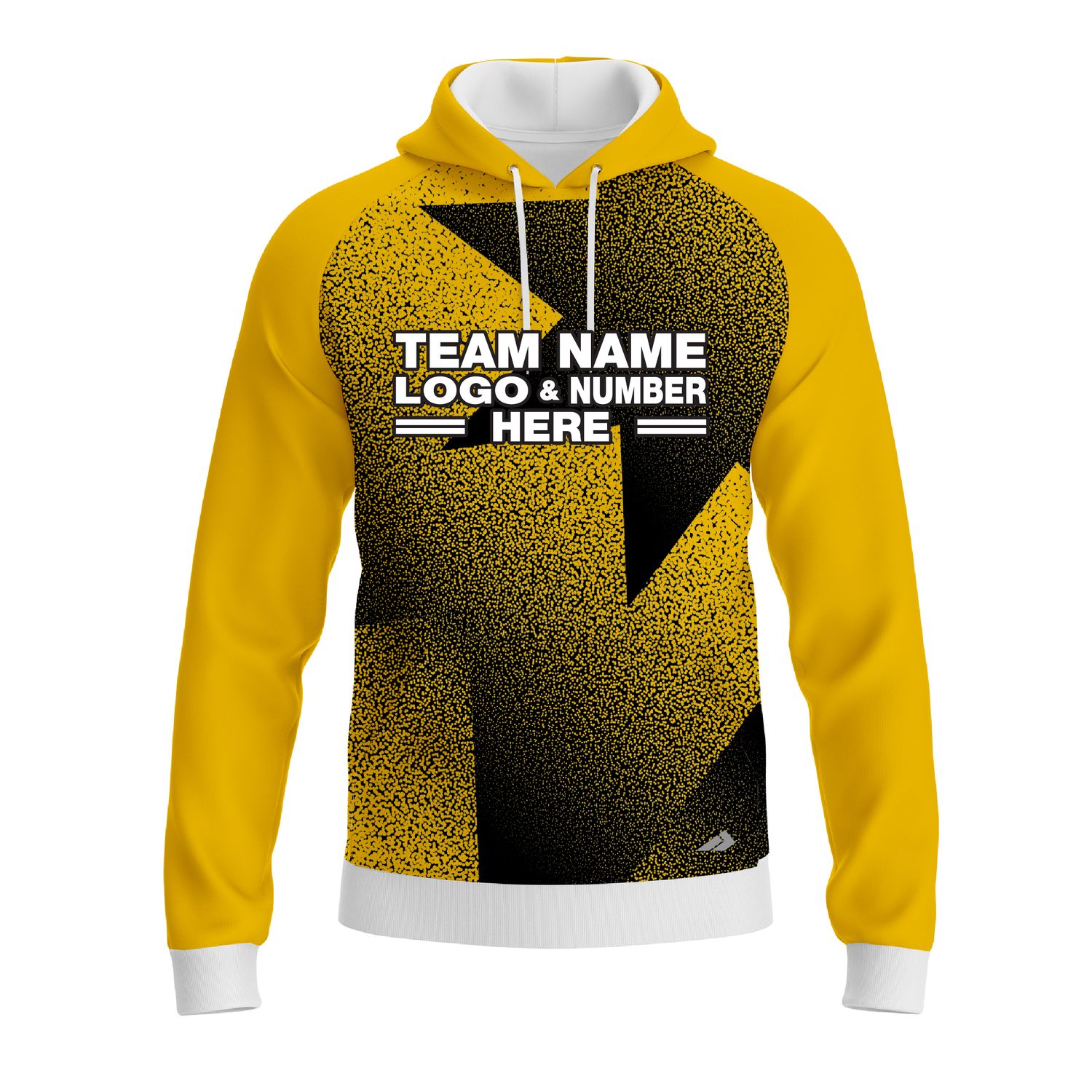Custom Fully Sublimated Star Pattern Yellow Performance Sports Pullover Hoodie 10087