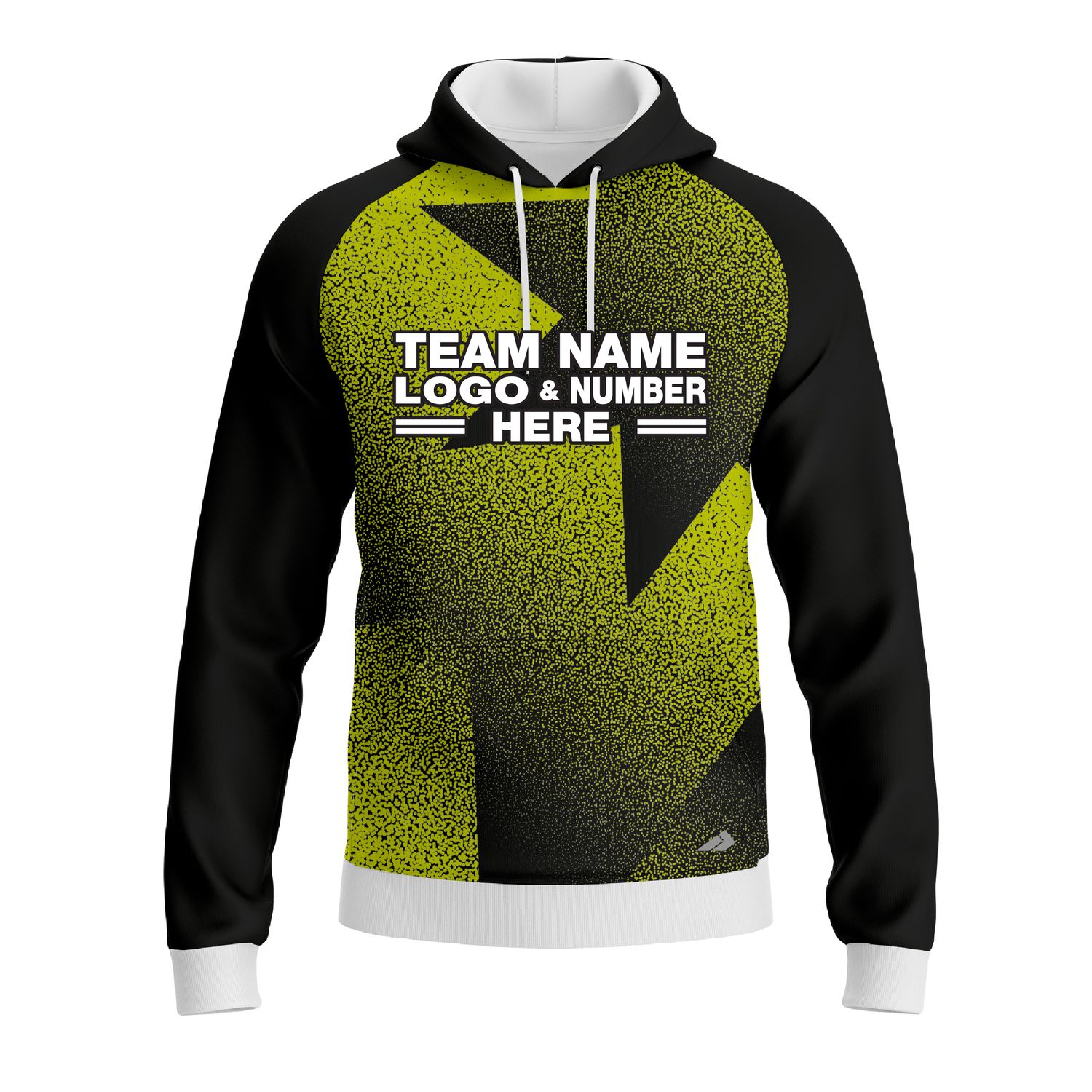 Custom Fully Sublimated Star Pattern Green Performance Sports Pullover Hoodie 10091