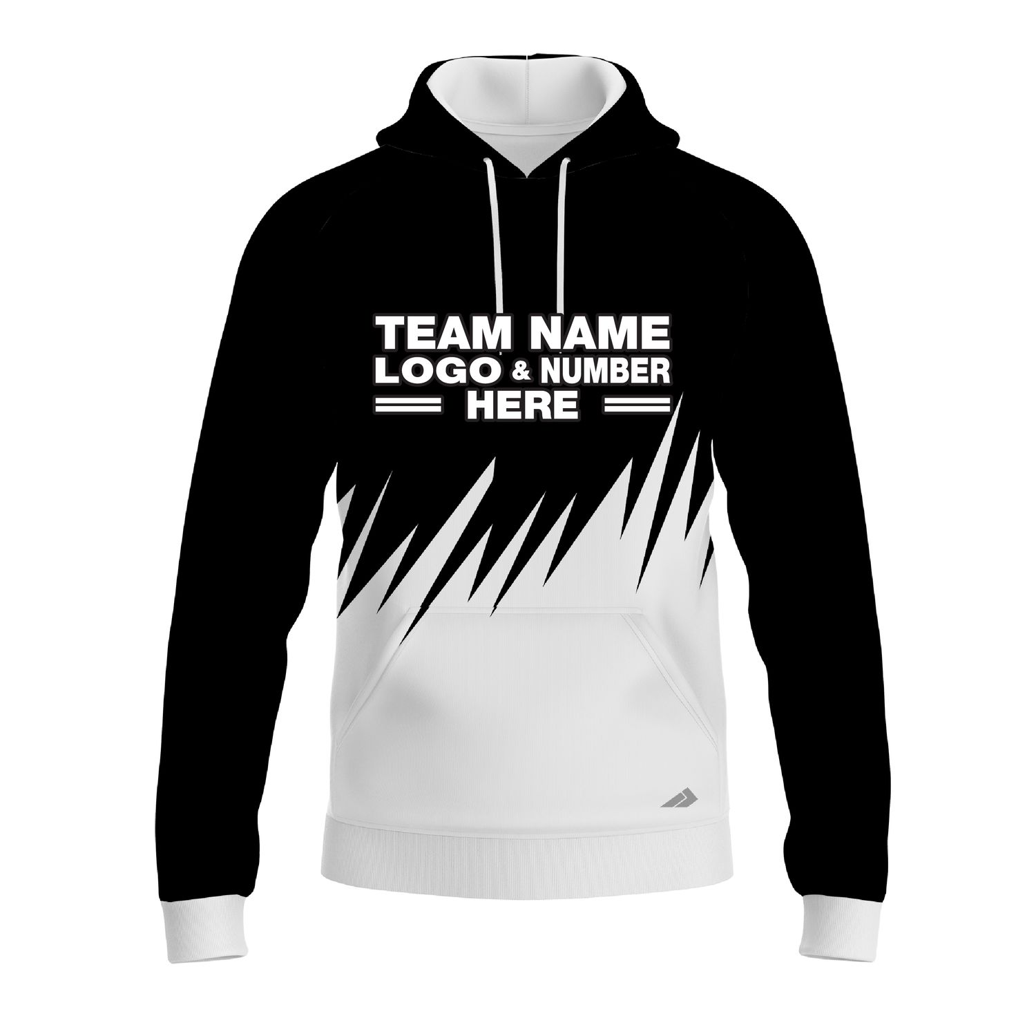Custom Fully Sublimated Grass Pattern Black Performance Sports Pullover Hoodie 10093