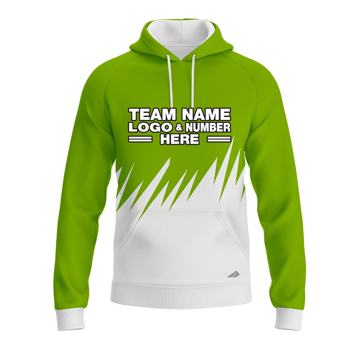 Custom Fully Sublimated Grass Pattern Green Performance Sports Pullover Hoodie 10095