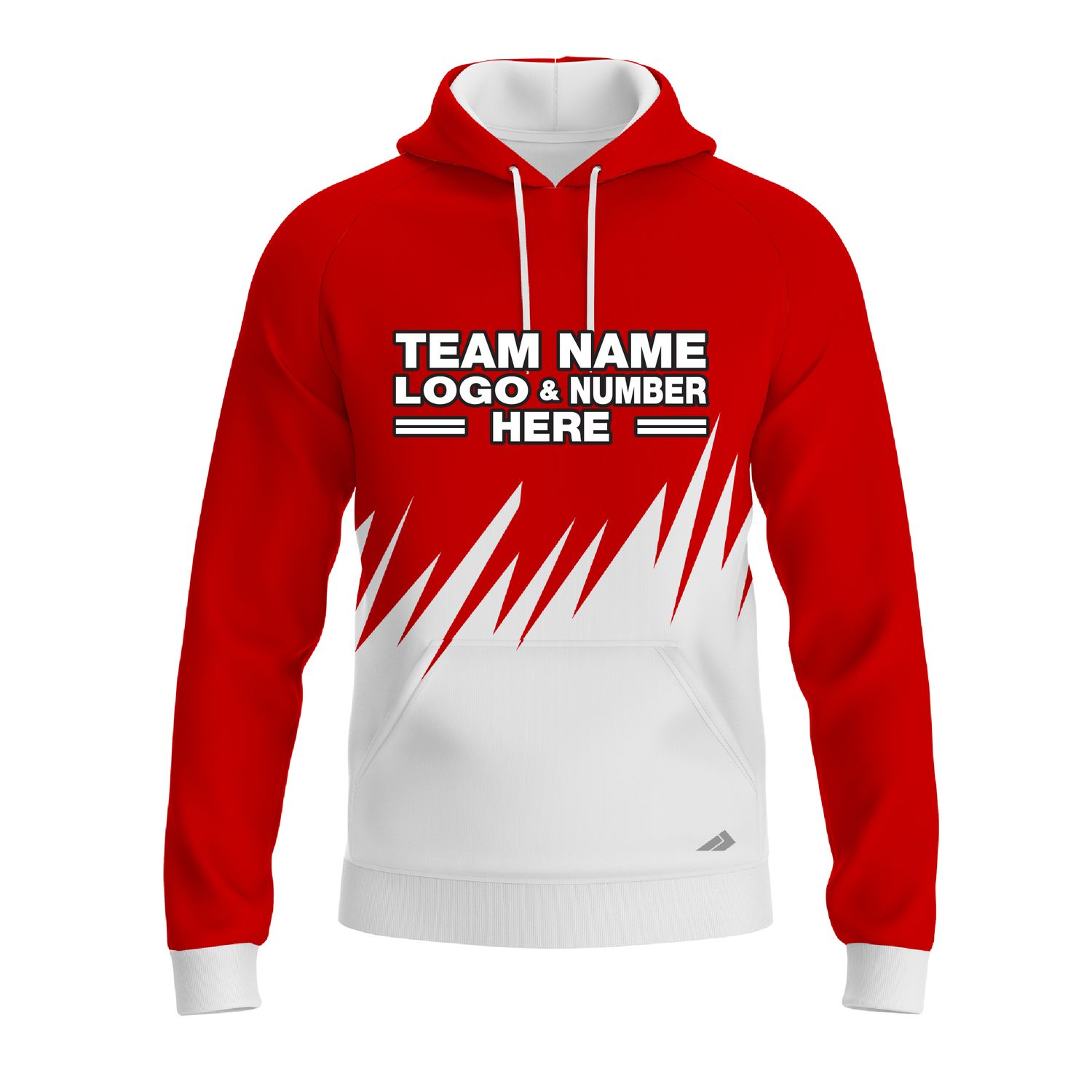 Custom Fully Sublimated Grass Pattern Red Performance Sports Pullover Hoodie 10097