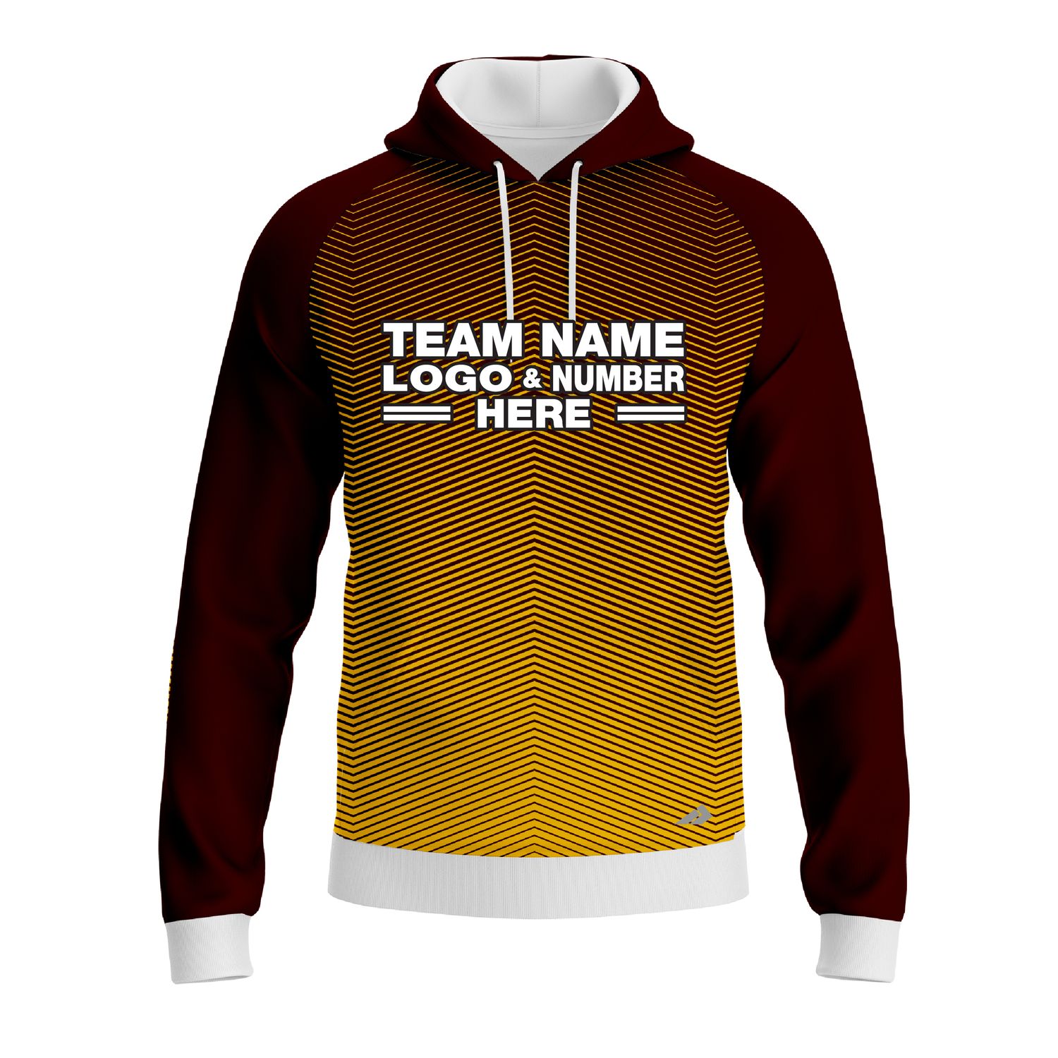 Custom Fully Sublimated Gradient Pattern Orange Performance Sports Pullover Hoodie 10172