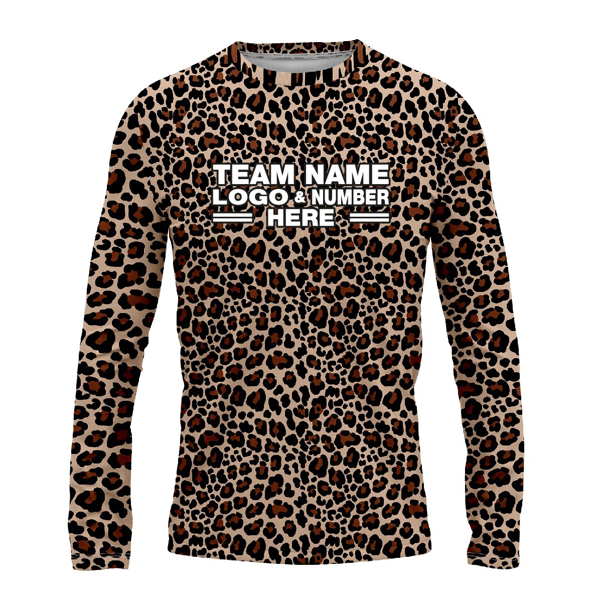 Custom Fully Sublimated Jaguar Animal Print Performance Long Sleeves  10387